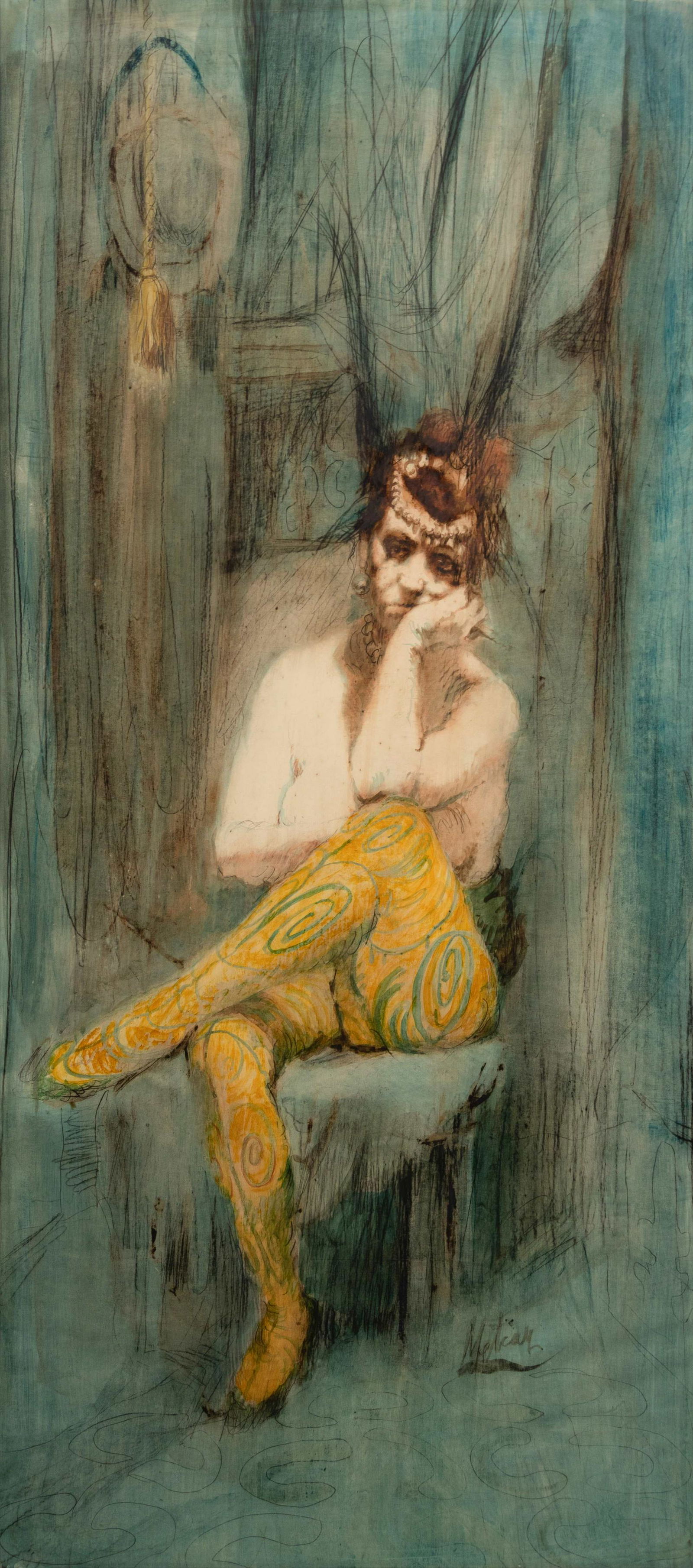 Conger Metcalf (American, 1914-1998) Yellow Stockings (1 of 4)