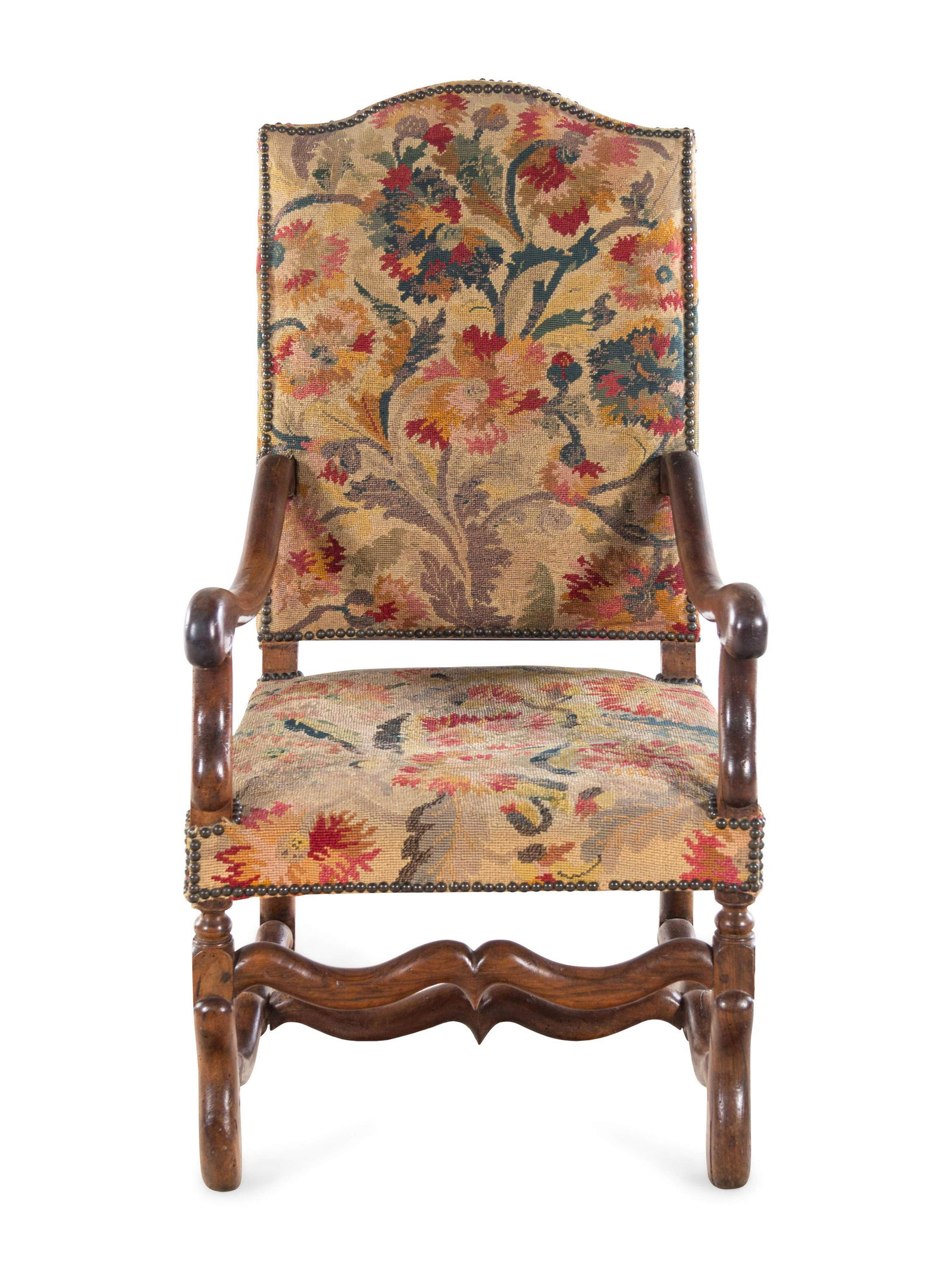 A Louis XIV Walnut Fauteuil a la Reine with Needlework (1 of 3)