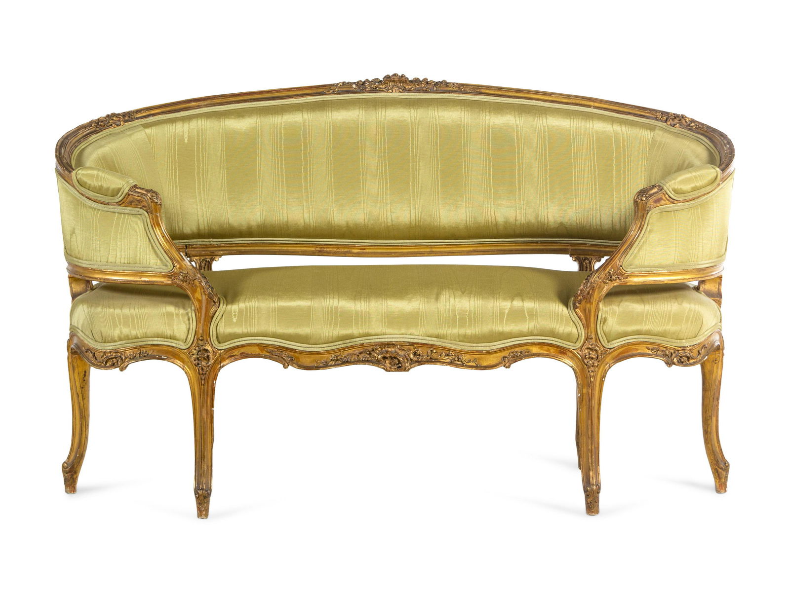 A Louis XV Style Carved Giltwood Settee (1 of 3)