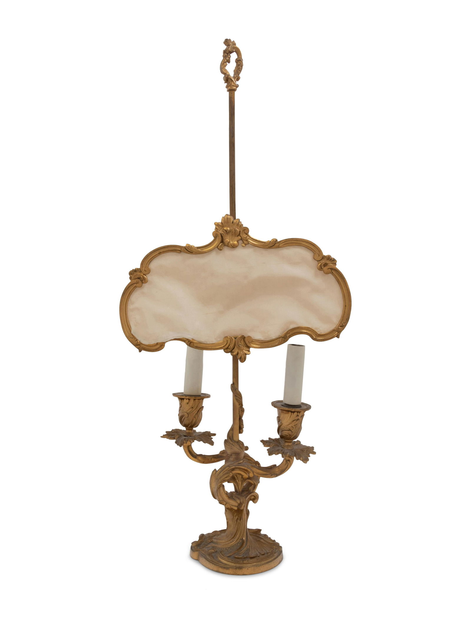 A Louis XV Style Gilt Bronze Two-Light Candelabrum (1 of 3)