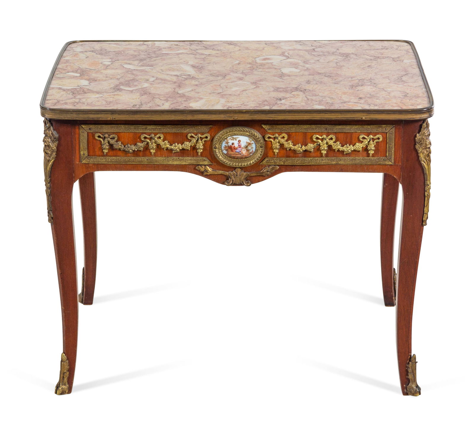A Louis XV Style Gilt Metal Mounted Marble-Top Low (1 of 3)