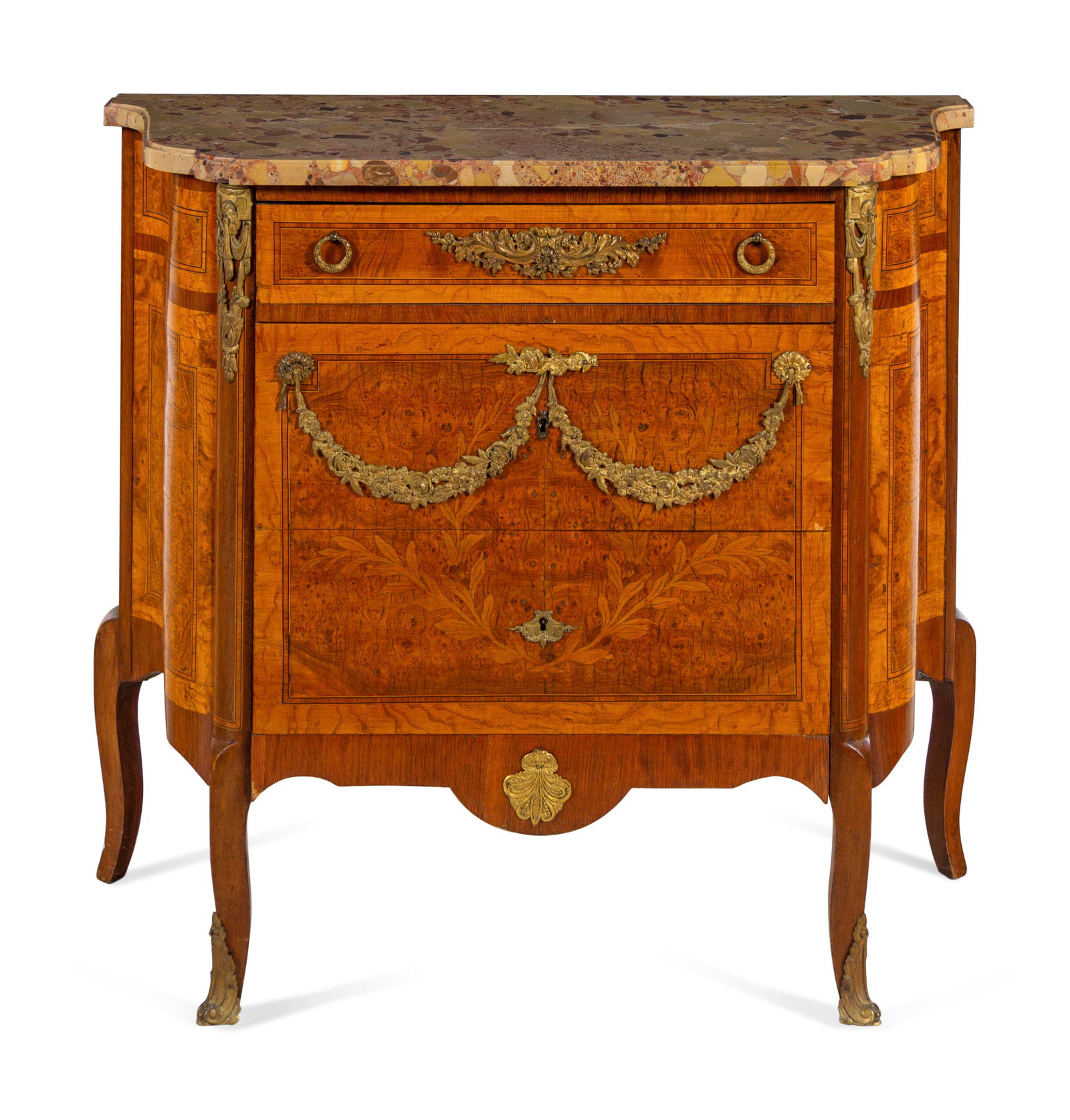 A Louis XV/XVI Transitional Style Gilt Bronze Mounted (1 of 3)