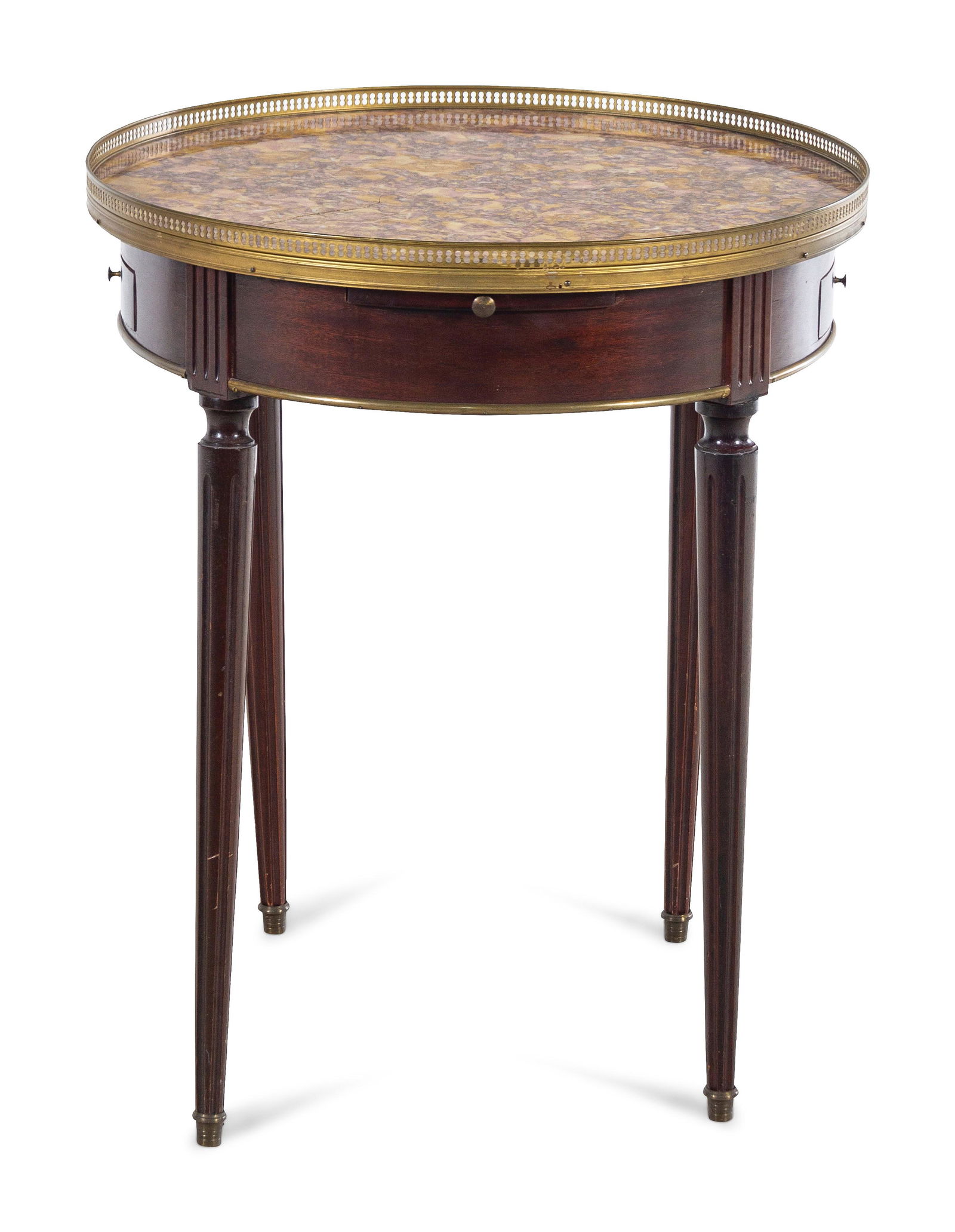 A Louis XVI Style Mahogany Marble-Top Bouillotte Table (1 of 2)