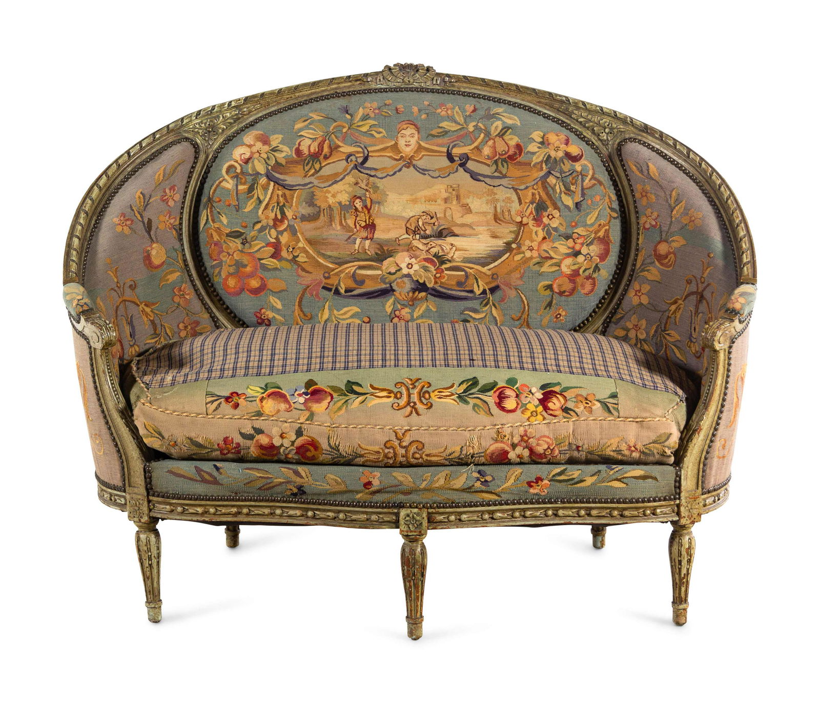 A Louis XVI Style Painted Settee (1 of 3)
