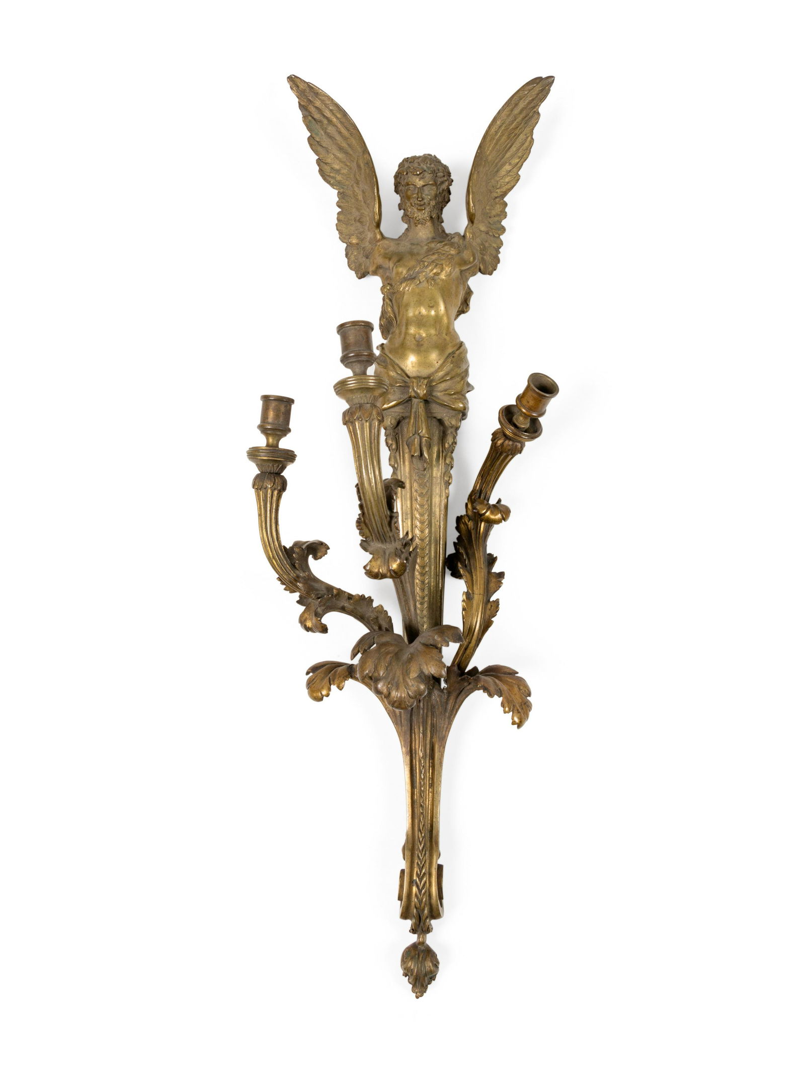 An Empire Gilt Bronze Three-Light Wall Sconce (1 of 2)