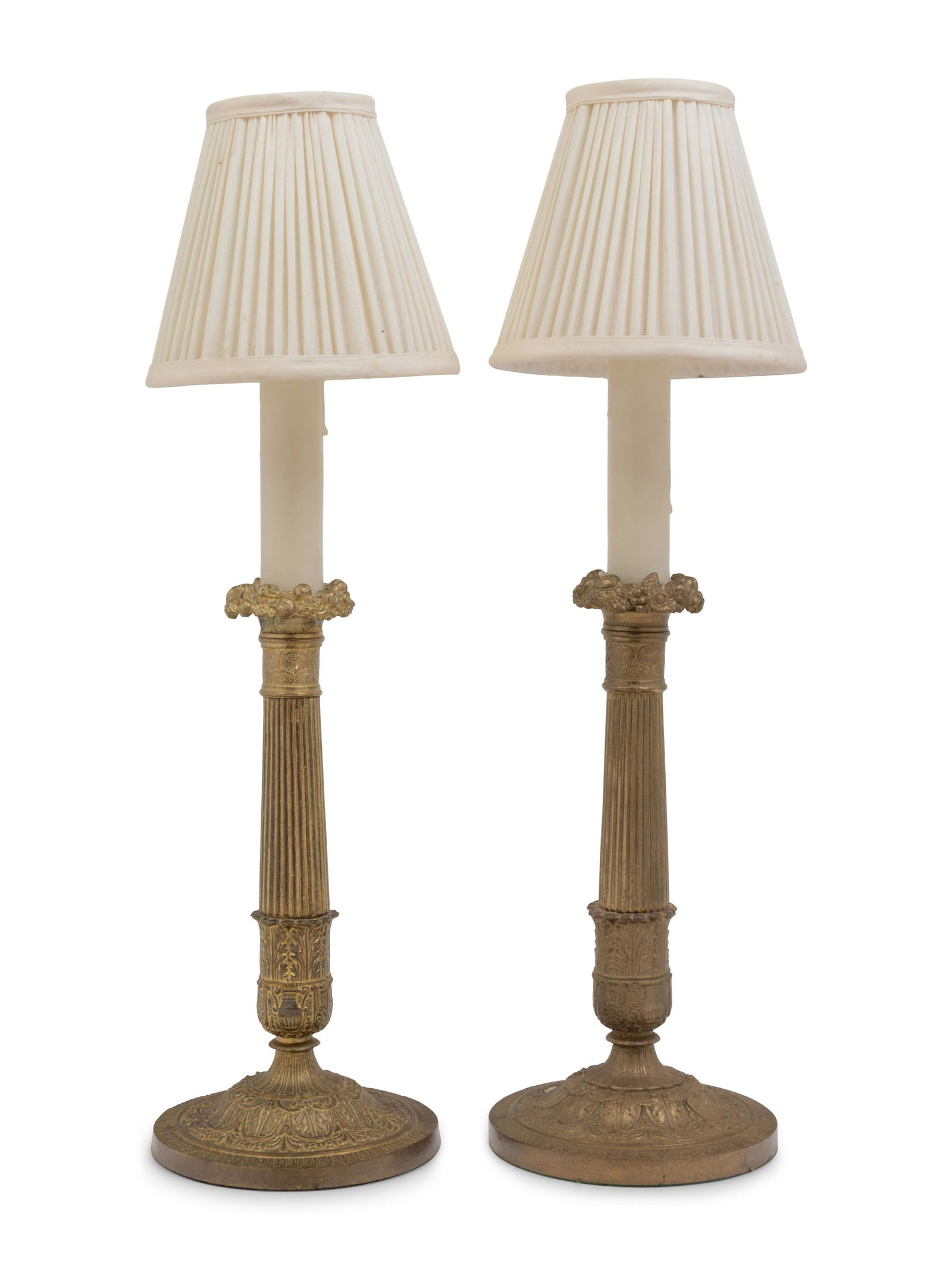A Pair of Charles X Style Gilt Metal Candlesticks (1 of 4)