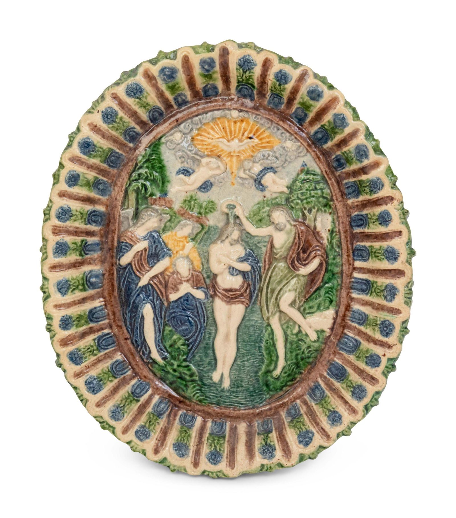 A French Glazed Earthenware Bowl in the Manner of (1 of 4)