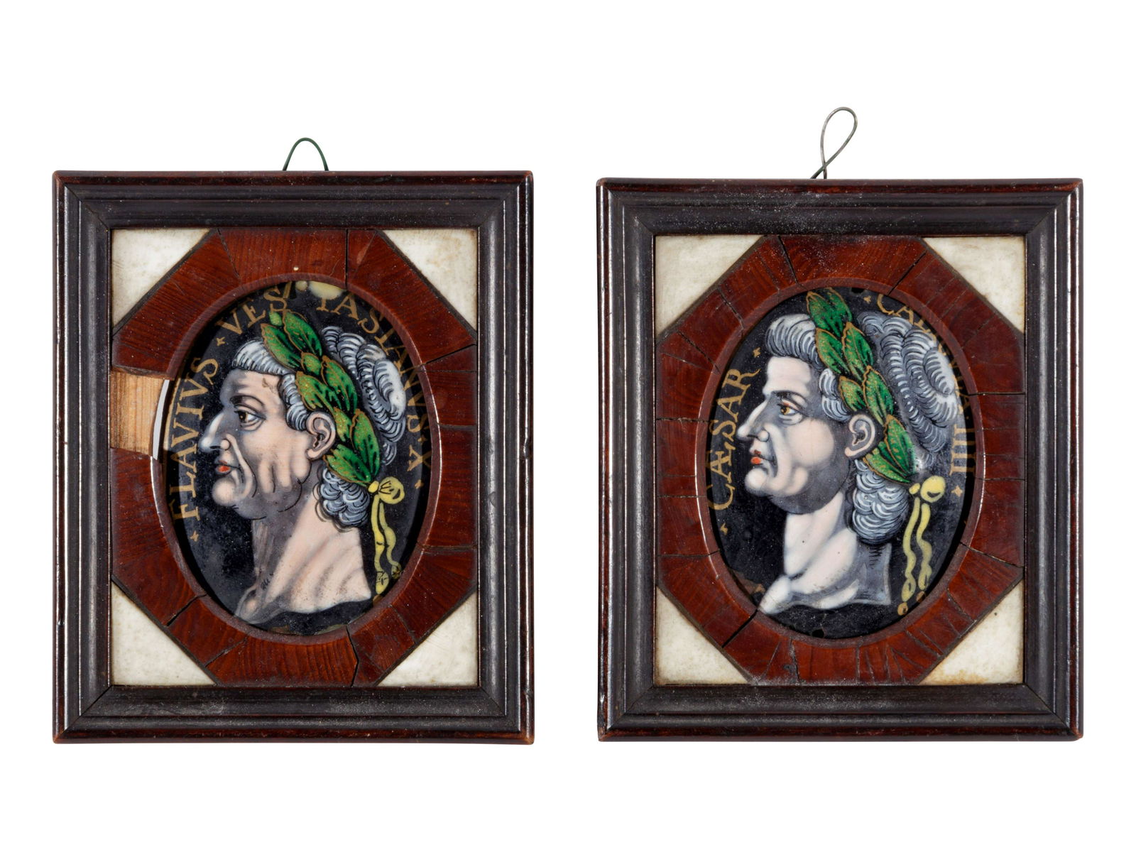 Two Limoges Enamel Oval Portrait Plaques after Jacques (1 of 3)