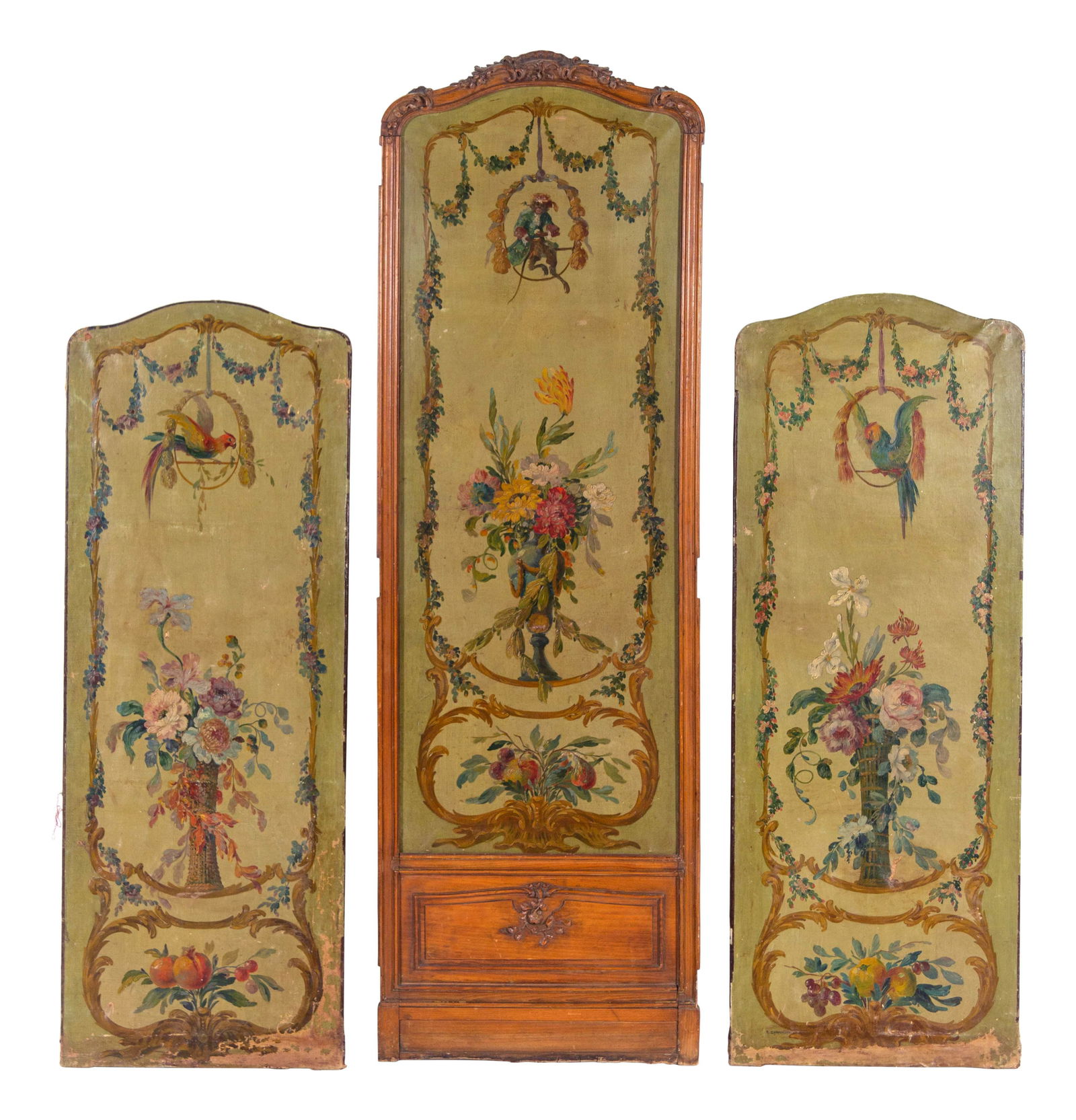 Three French Painted Panels Attributed to Raymond Louis (1 of 3)