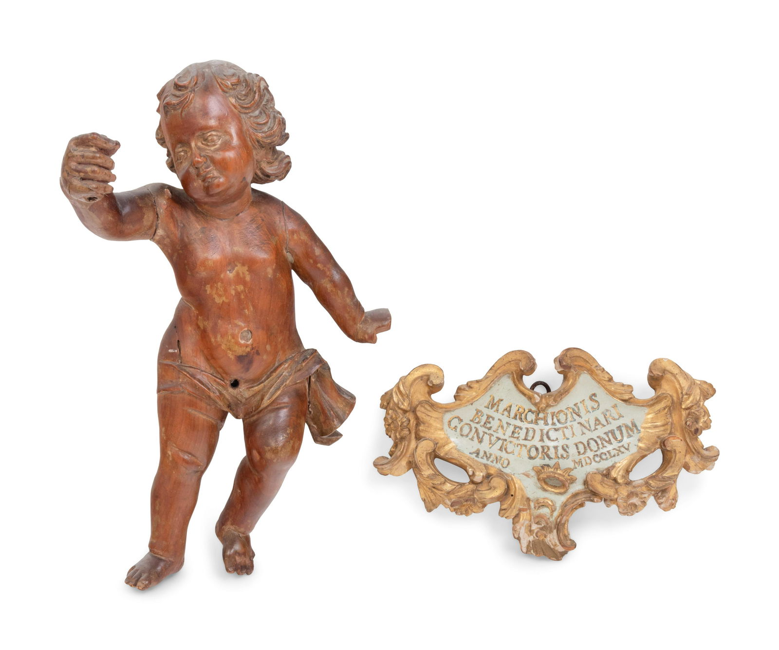 Two Italian Carved Wood Ornaments (1 of 2)