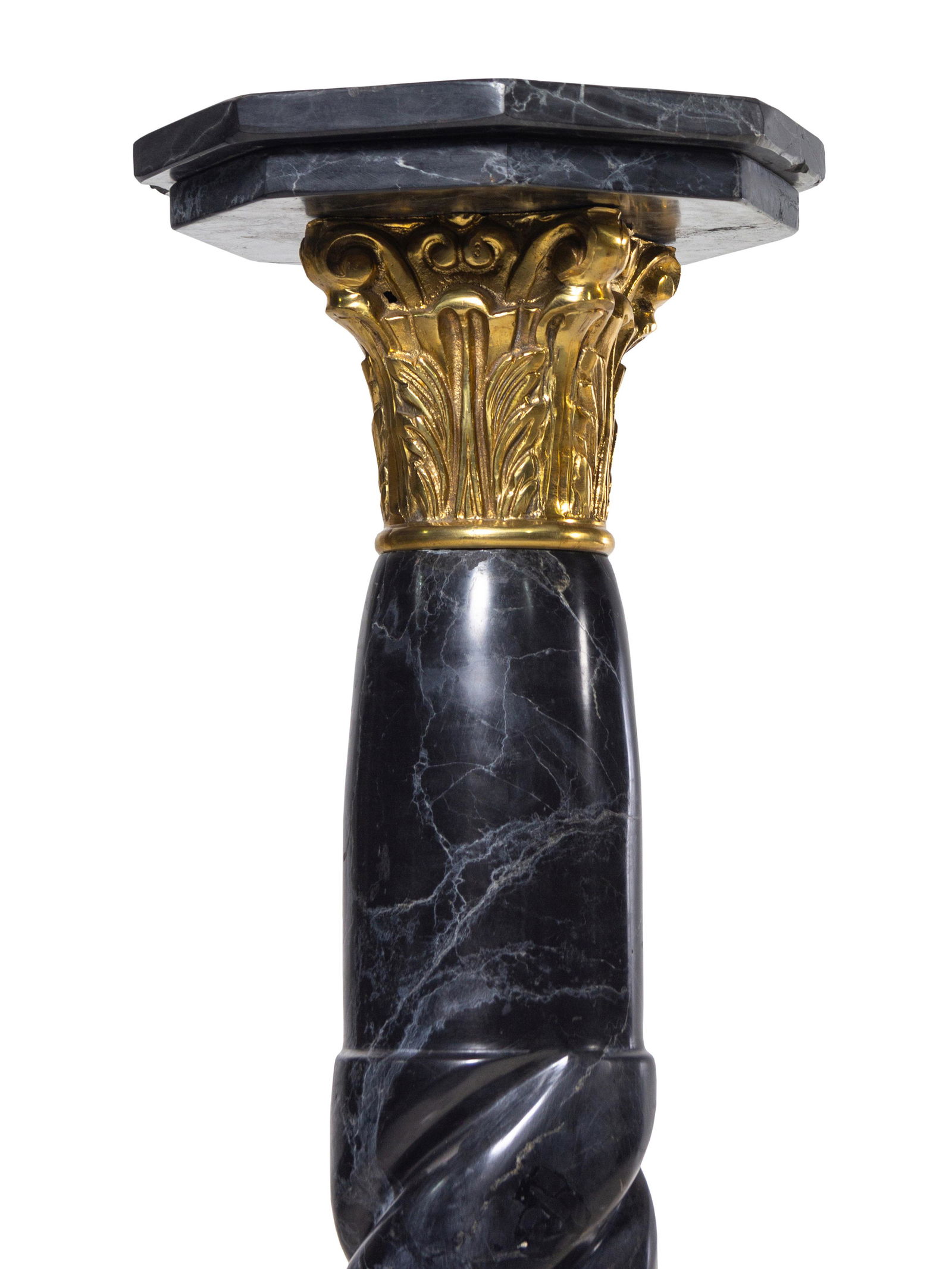 A Continental Gilt Bronze Mounted Marble Pedestal (1 of 2)