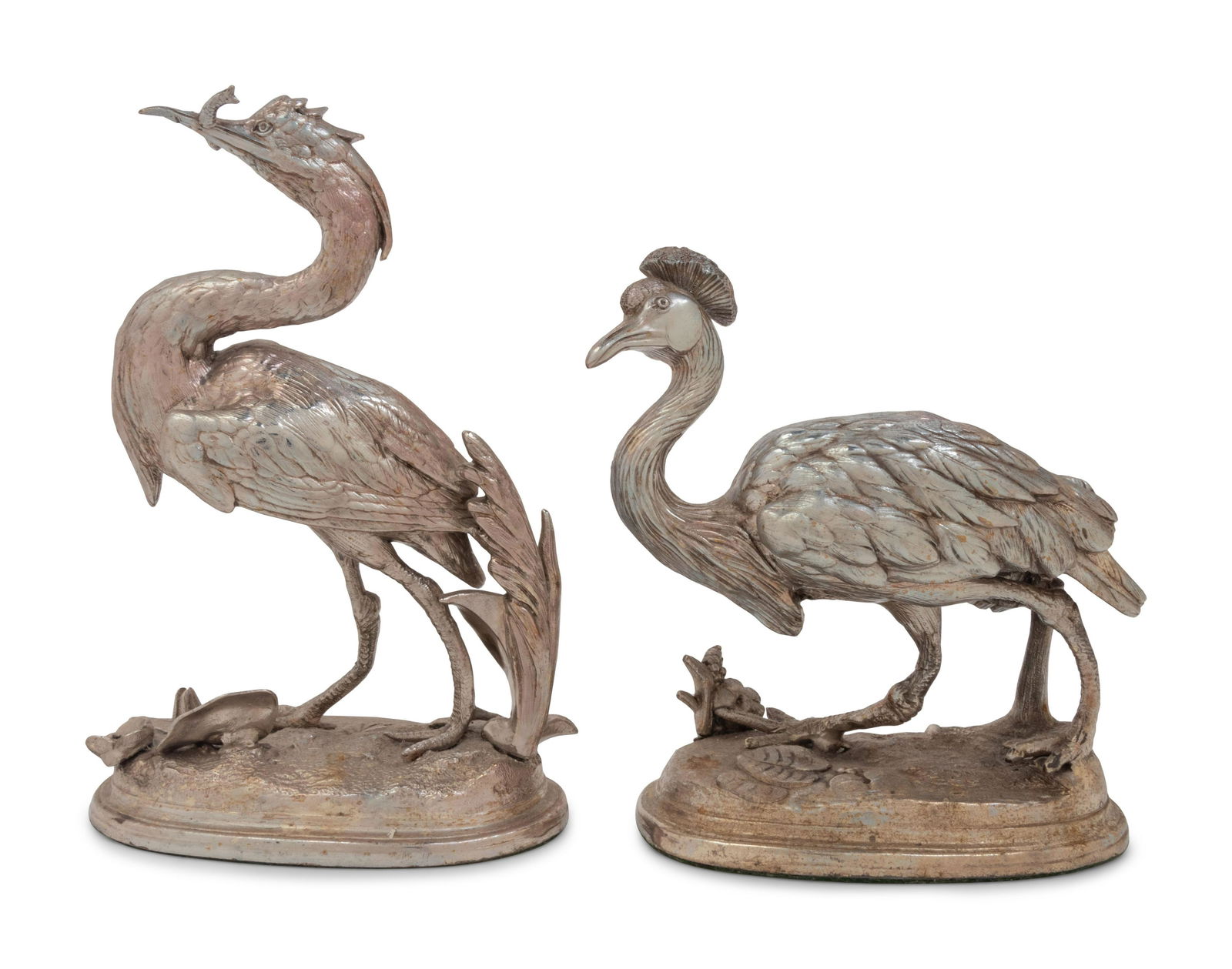 A Pair of Continental Silver-Plate Models of Exotic (1 of 2)