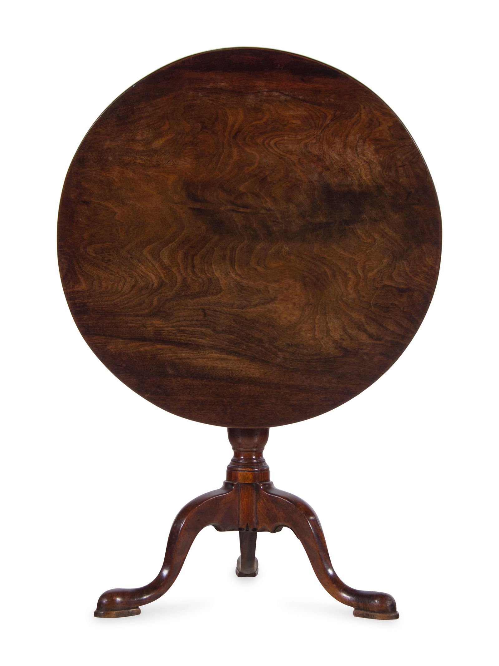 A George III Style Carved Mahogany Tilt-Top Tea (1 of 2)