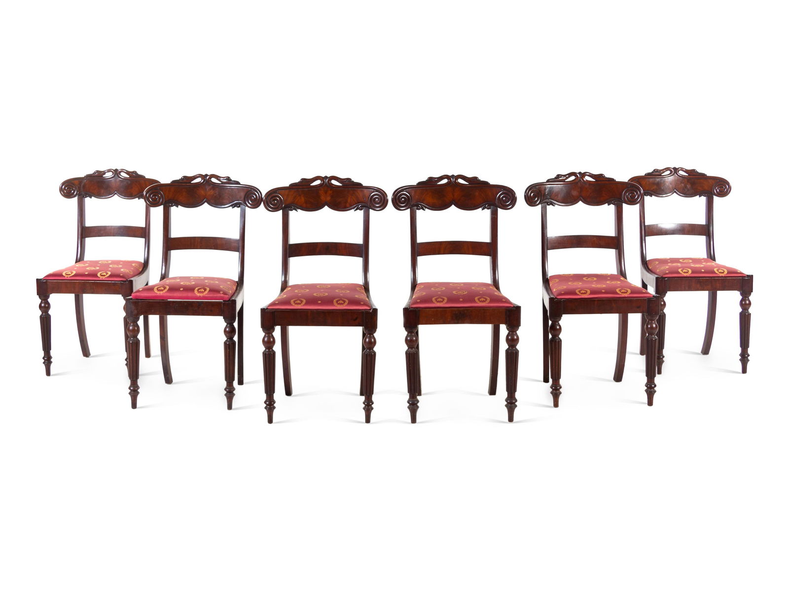 A Set of Six Regency Mahogany Dining Chairs (1 of 2)
