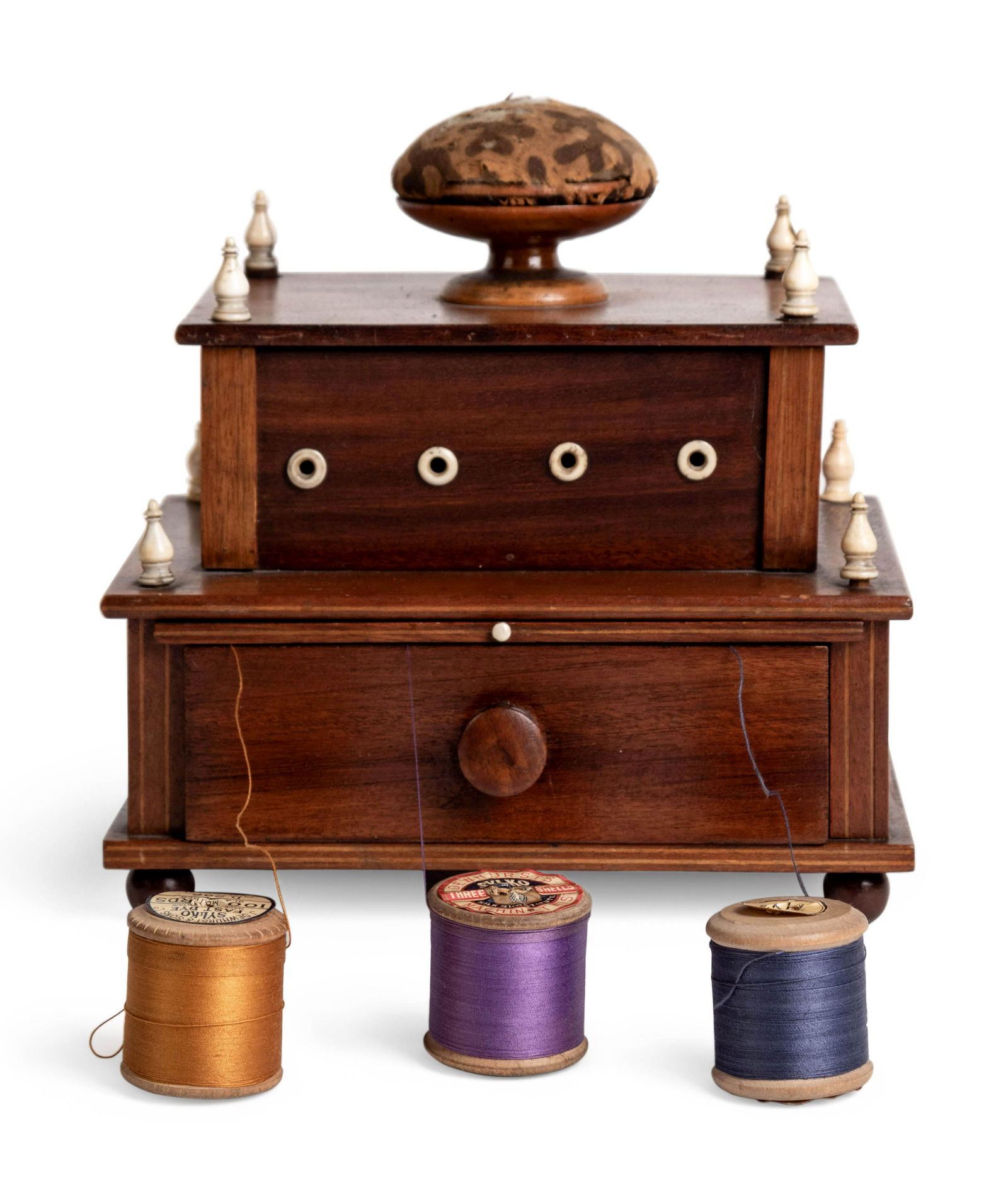 A Regency Inlaid Mahogany Sewing Box (1 of 4)