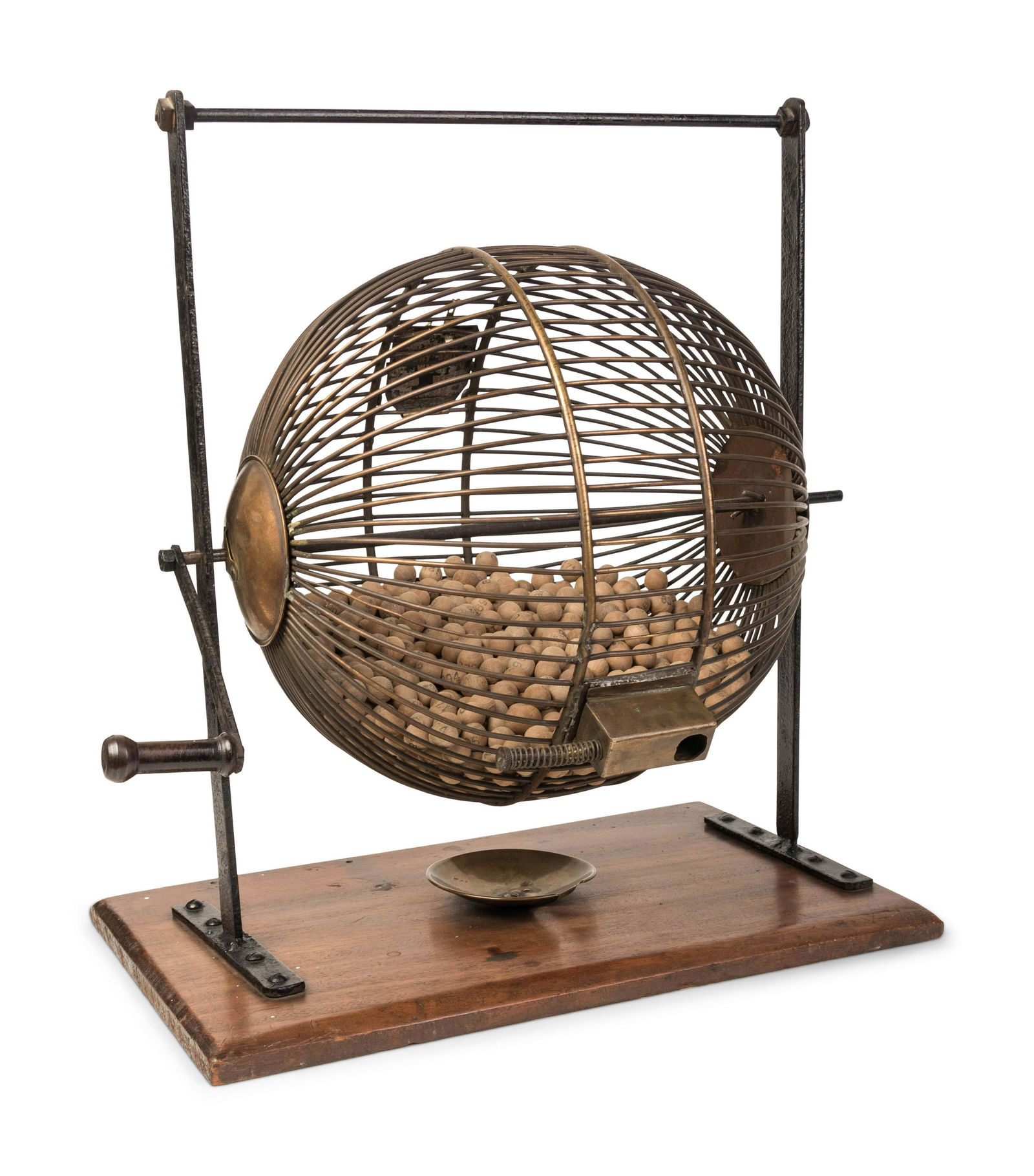 An English Mahogany Mounted Lottery Wheel (1 of 4)