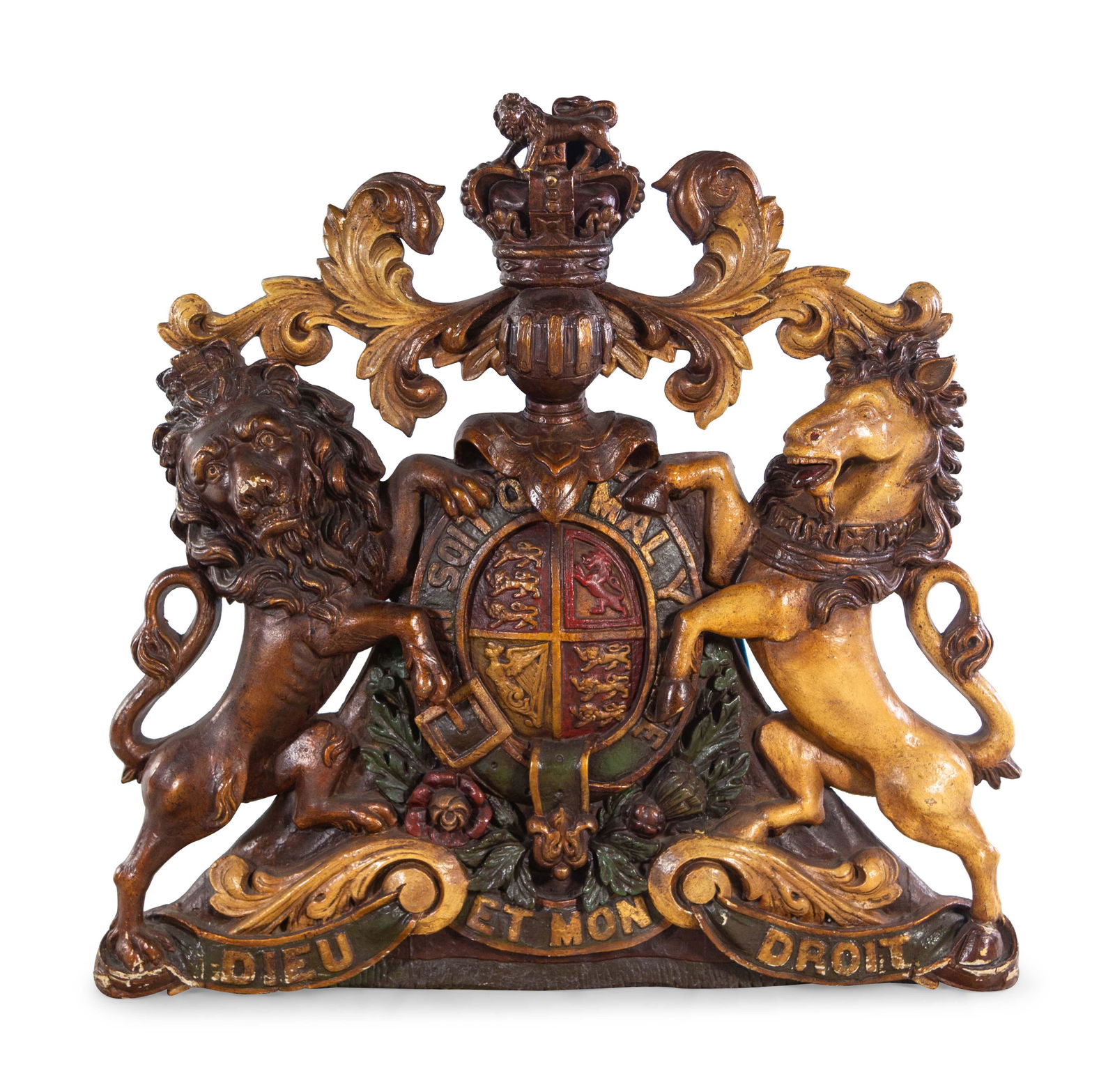 A Composition Relief Depicting the Royal Coat of Arms (1 of 7)