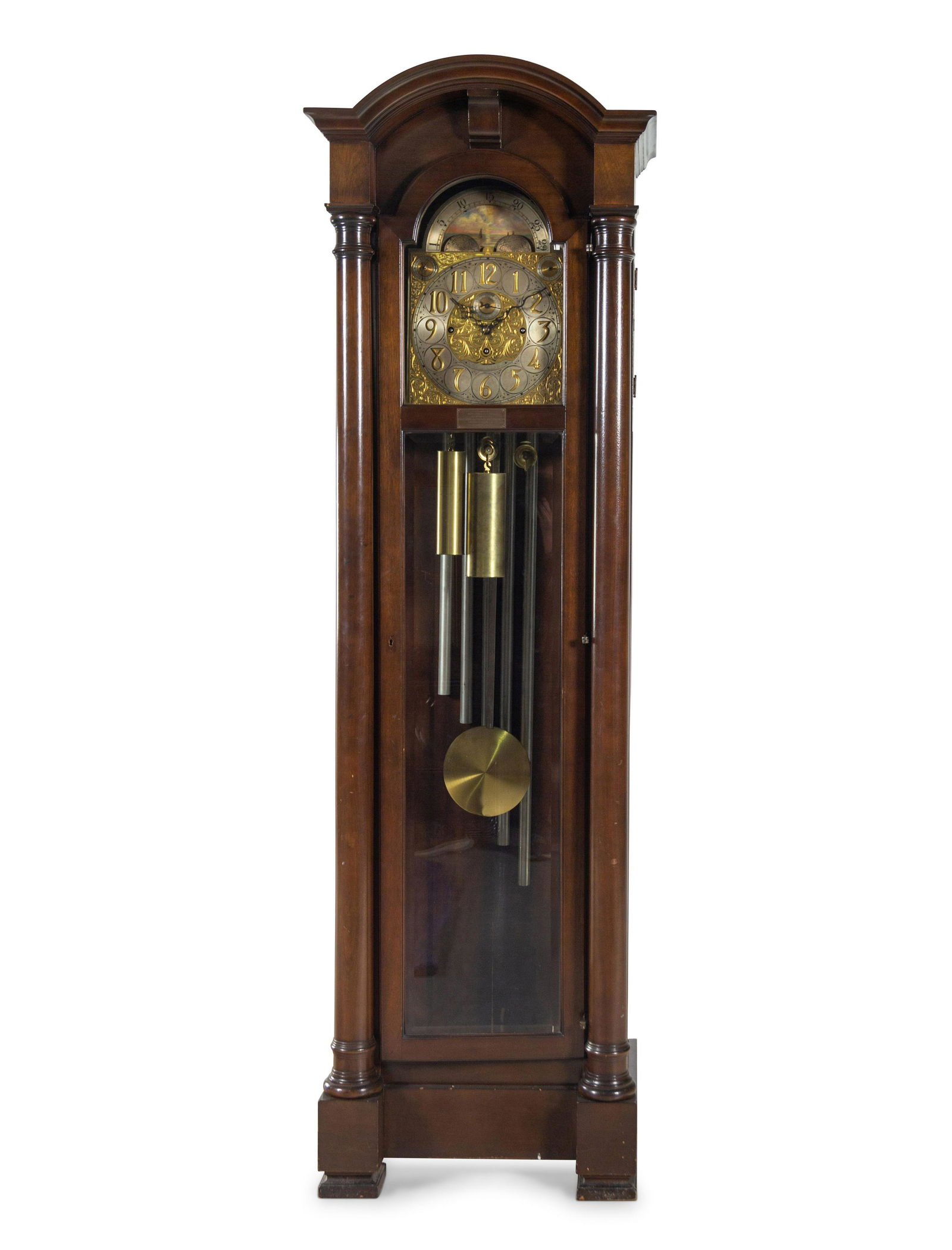 A Waltham Mahogany Four-Tube Tall Case Clock (1 of 3)