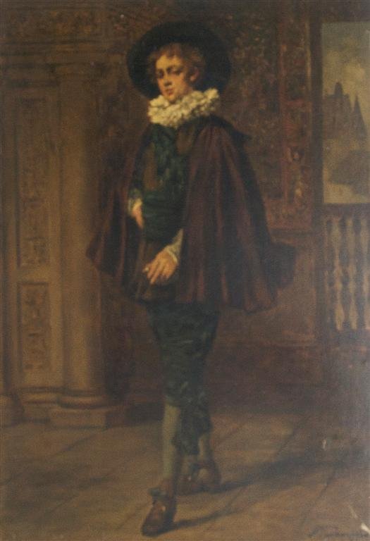 Ferdinand Victor Leon Roybet, (French, 1840-1920), Loui: Ferdinand Victor Leon Roybet (French, 1840-1920) Louis XIII oil on panel signed (lower right) 21 1/2 x 15 inches.