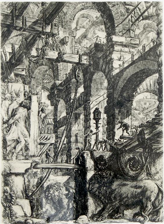 Giovanni Battista Piranesi, (Italian, 1720-1778), Untit: Giovanni Battista Piranesi (Italian, 1720-1778) Untitled etching 21 x 15 1/2 inches.