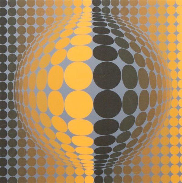 Victor Vasarely, (French/Hungarian, 1908-1997), Untitle: Victor Vasarely (French/Hungarian, 1908-1997) Untitled color screenprint EA, signed (lower right) 18 x 18 inches.