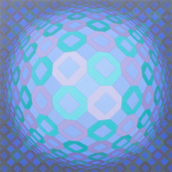 Victor Vasarely, (French/Hungarian, 1908-1997), Untitle: Victor Vasarely (French/Hungarian, 1908-1997) Untitled color screenprint edition 208/340, signed (lower right) 15 3/4 x 15 3/4 inches.