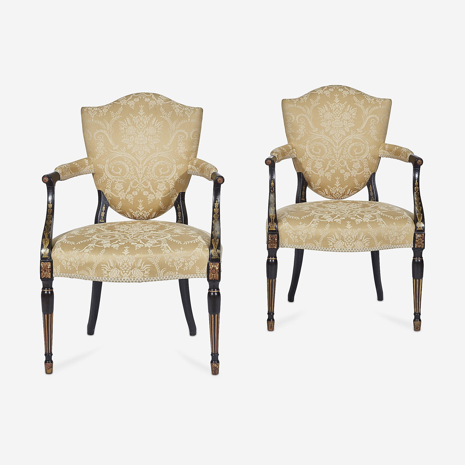 A Pair of Fine George III Ebonized and Gilt-Painted (1 of 1)