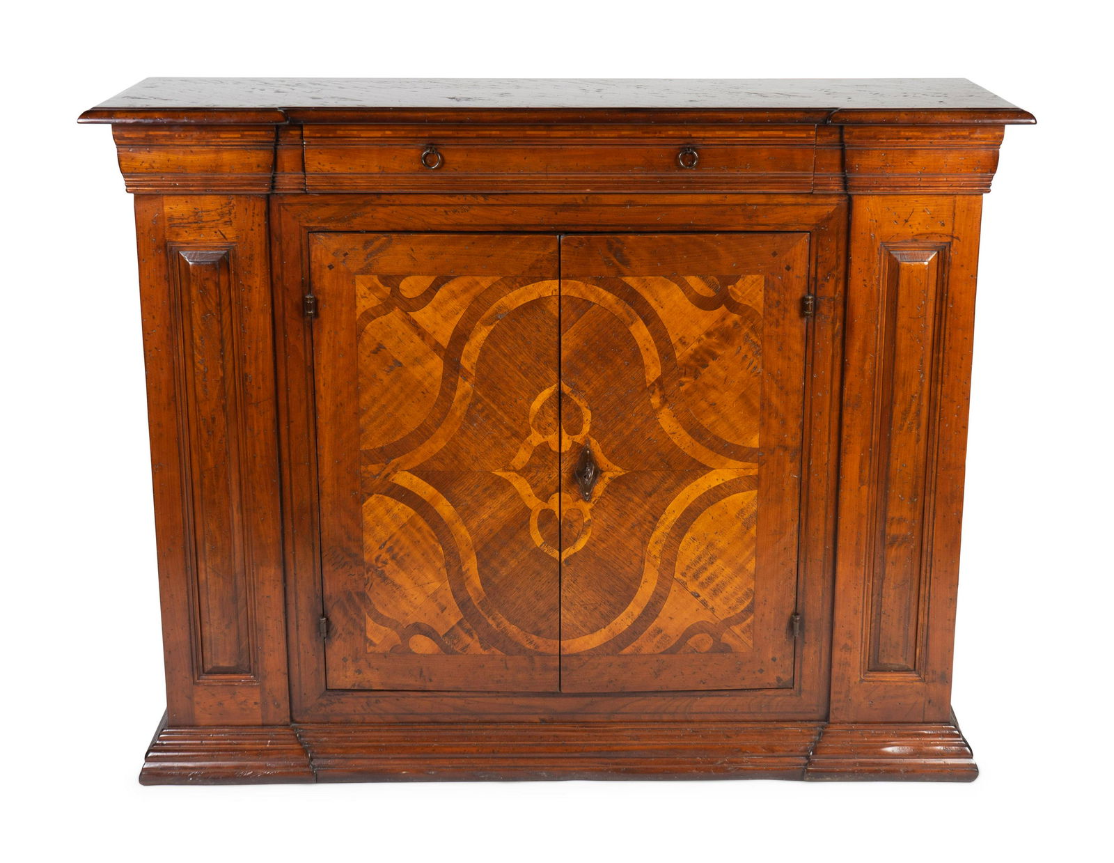 An Italian Baroque Style Inlaid Walnut Cabinet Height (1 of 1)