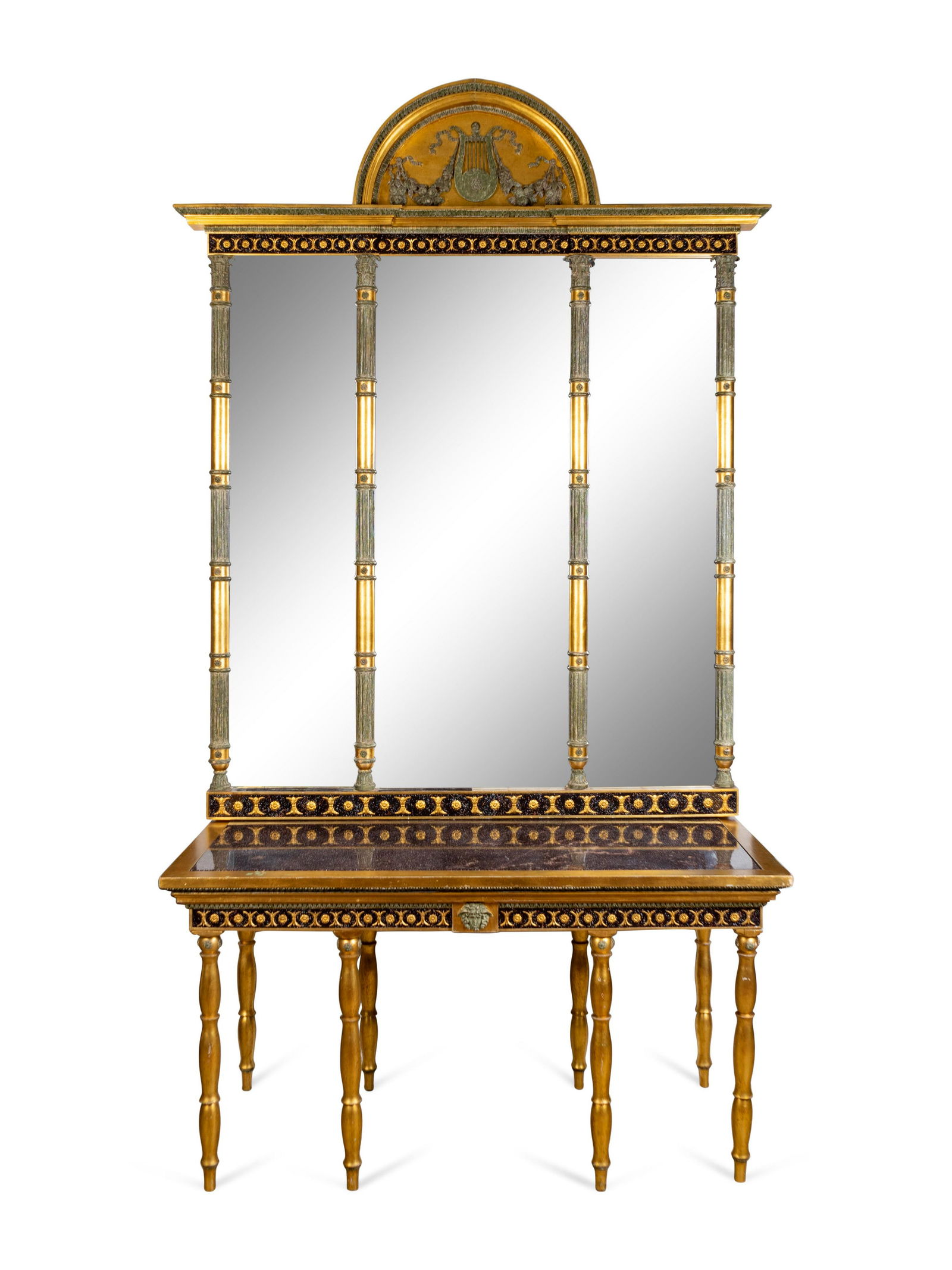 A Swedish Neoclassical Parcel-Gilt, Eglomise and (1 of 1)