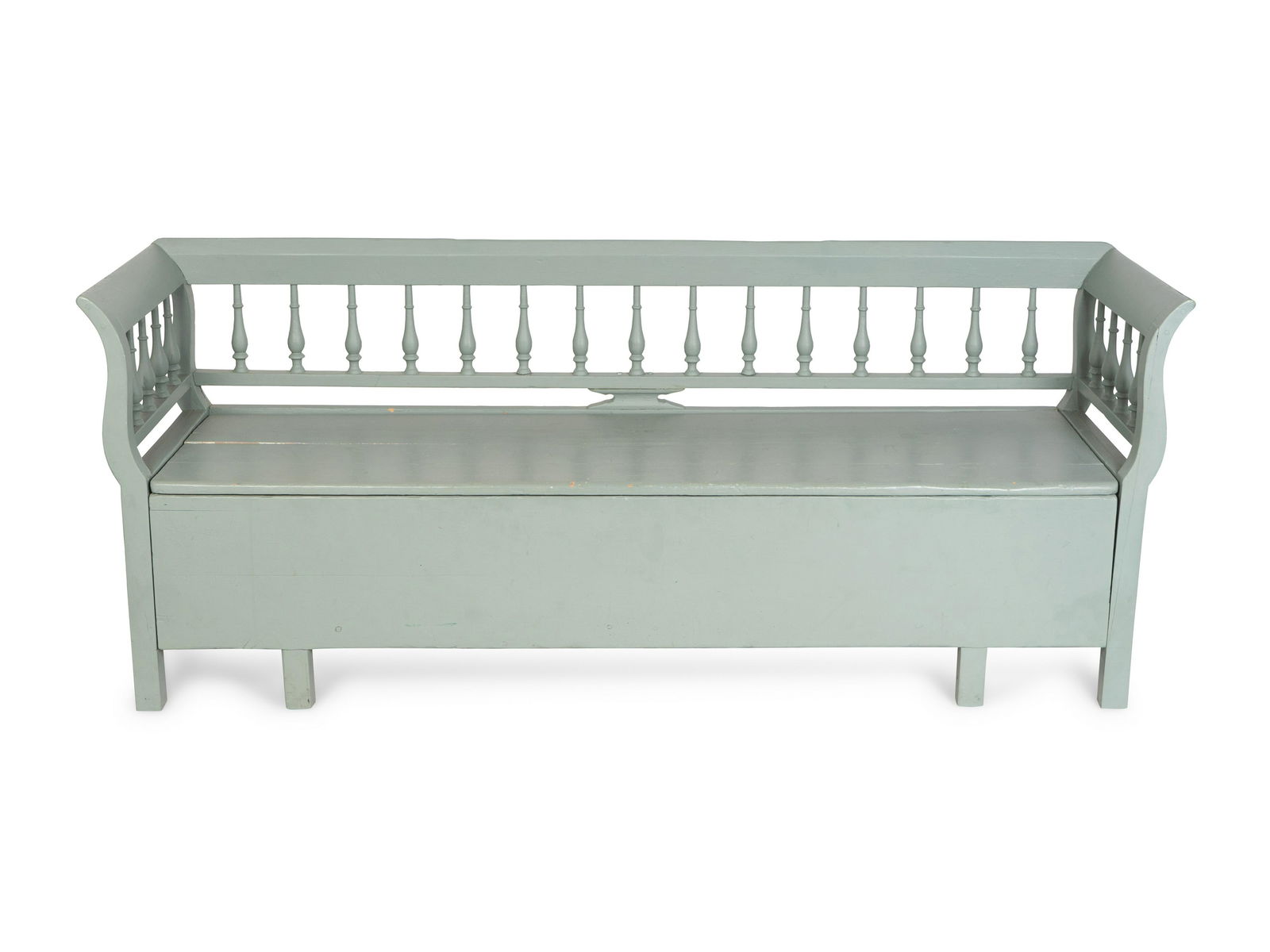 A Swedish Painted Bench Height 31 x length 77 x depth (1 of 1)