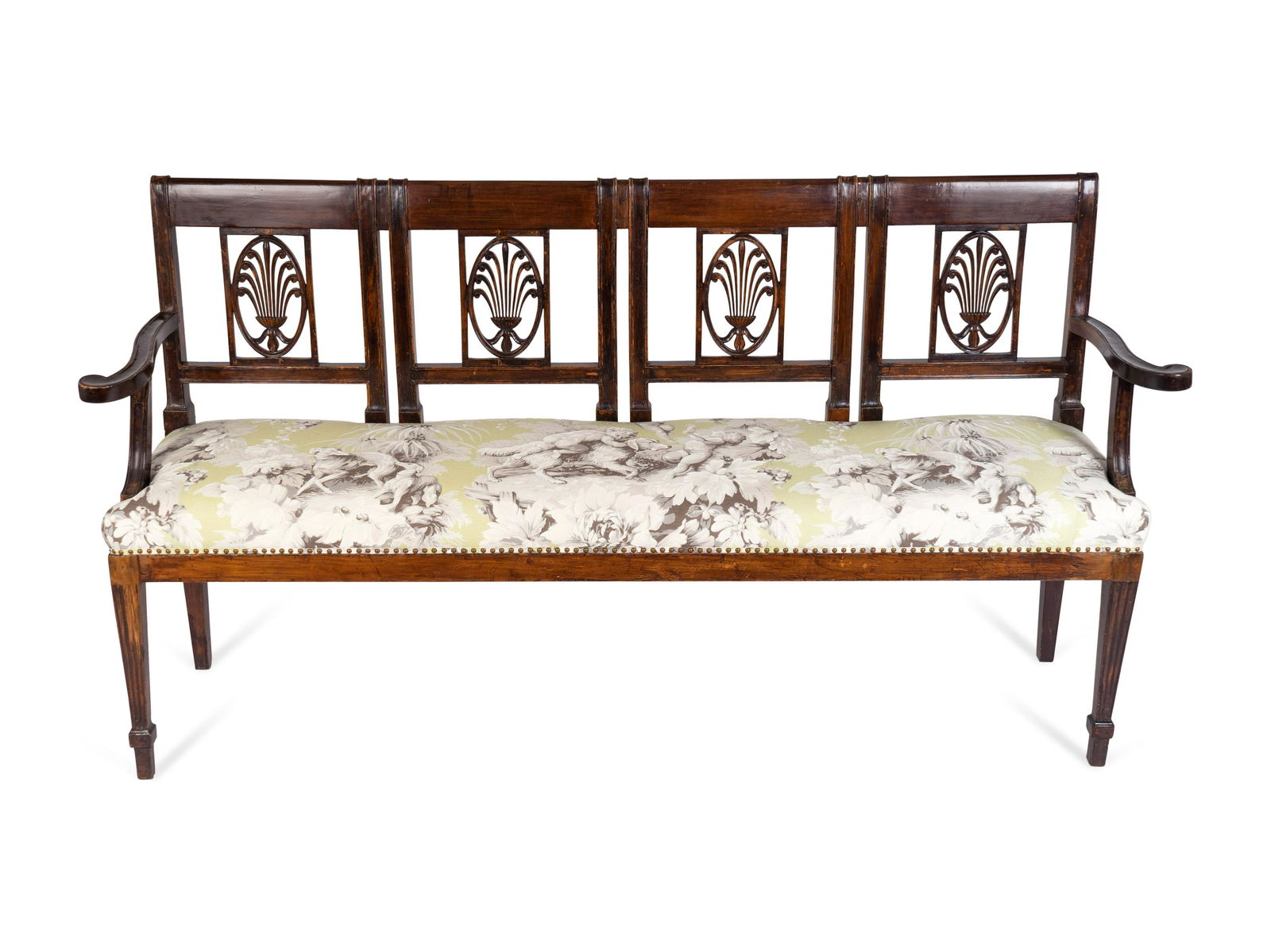 An Italian Neoclassical Carved Mahogany Quadruple (1 of 1)