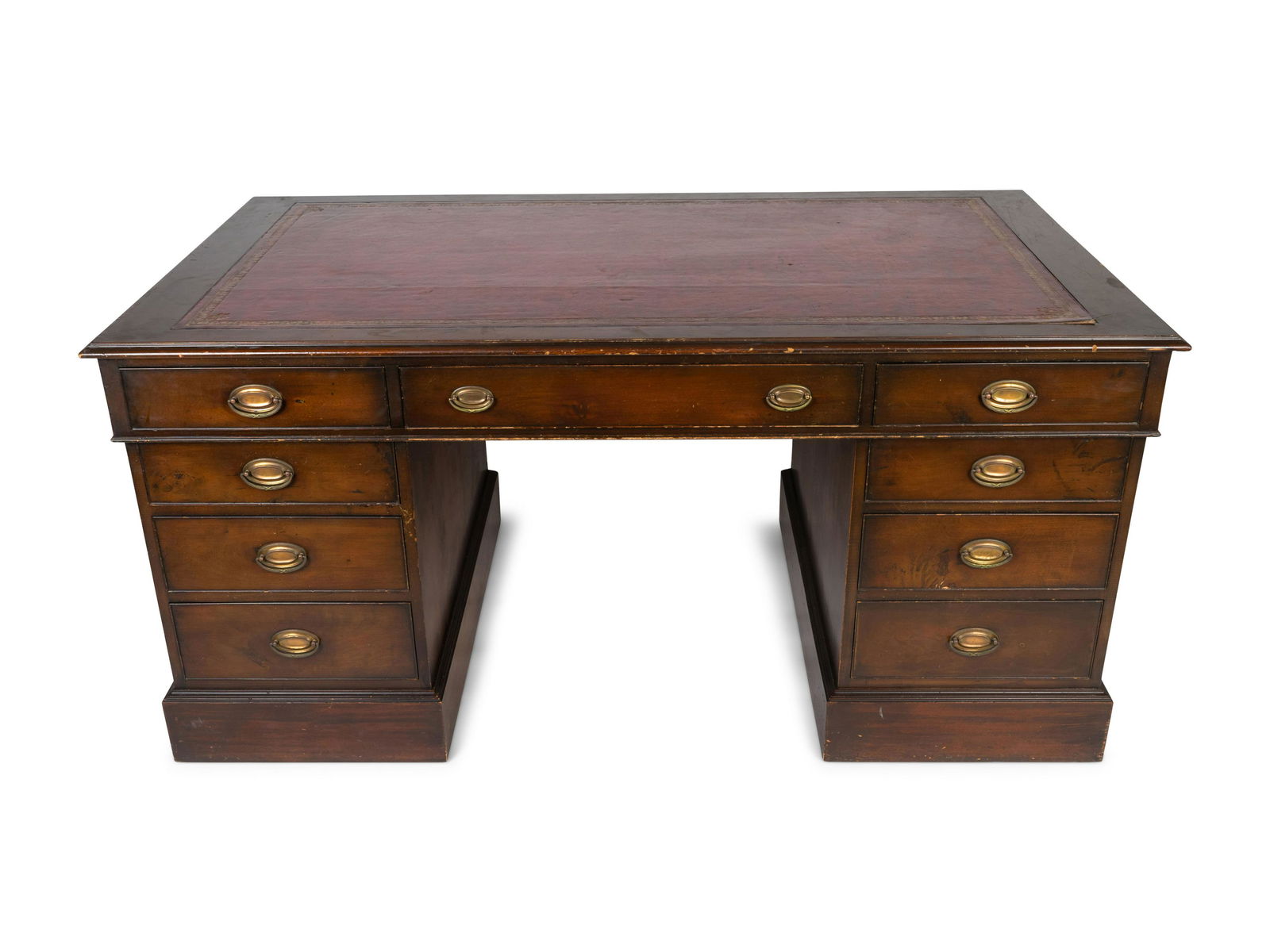 A George III Style Mahogany Partner's Desk Height 30 (1 of 1)