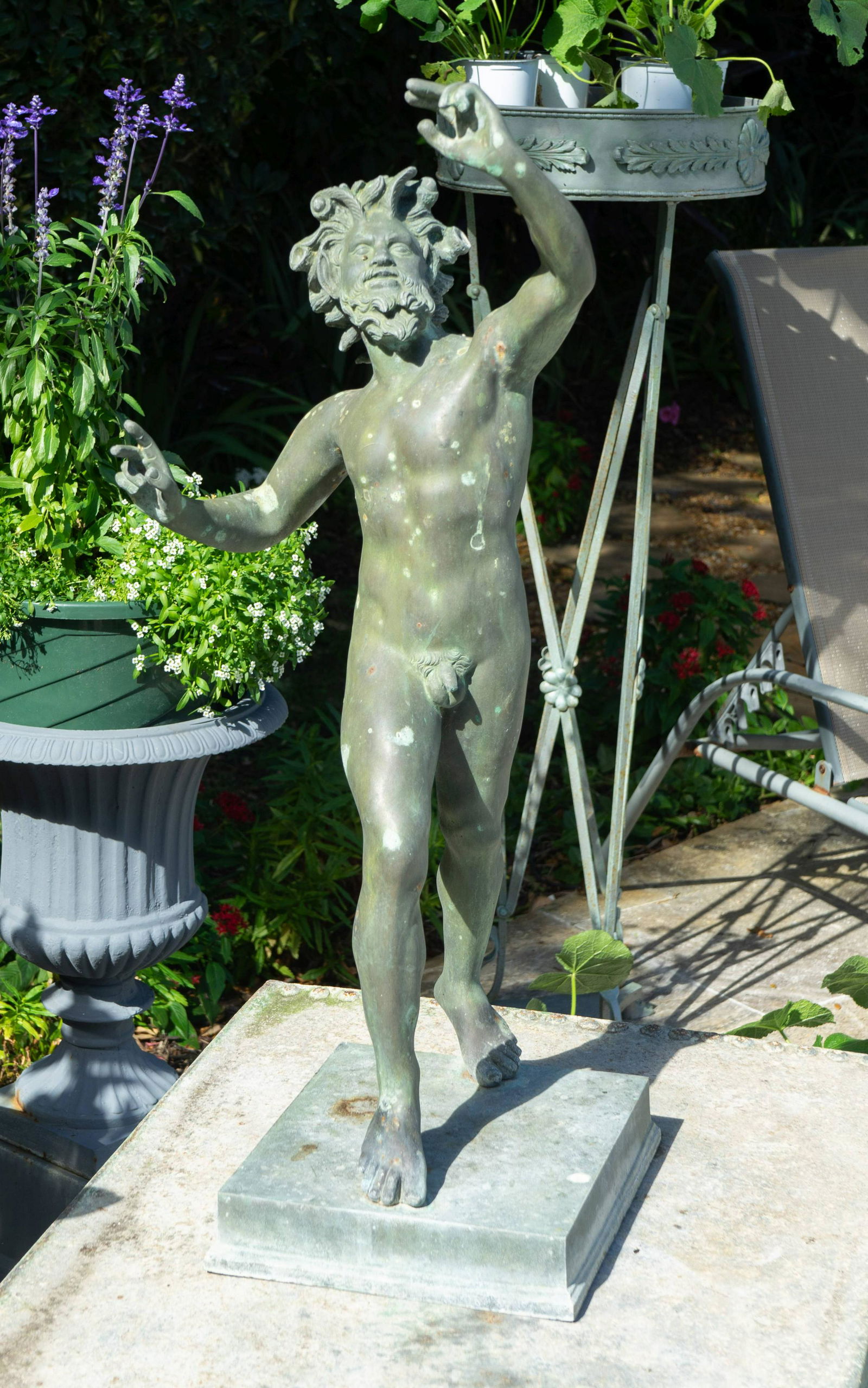 A Cast Metal Figure of Pan Height 30 1/2 inches. (1 of 1)