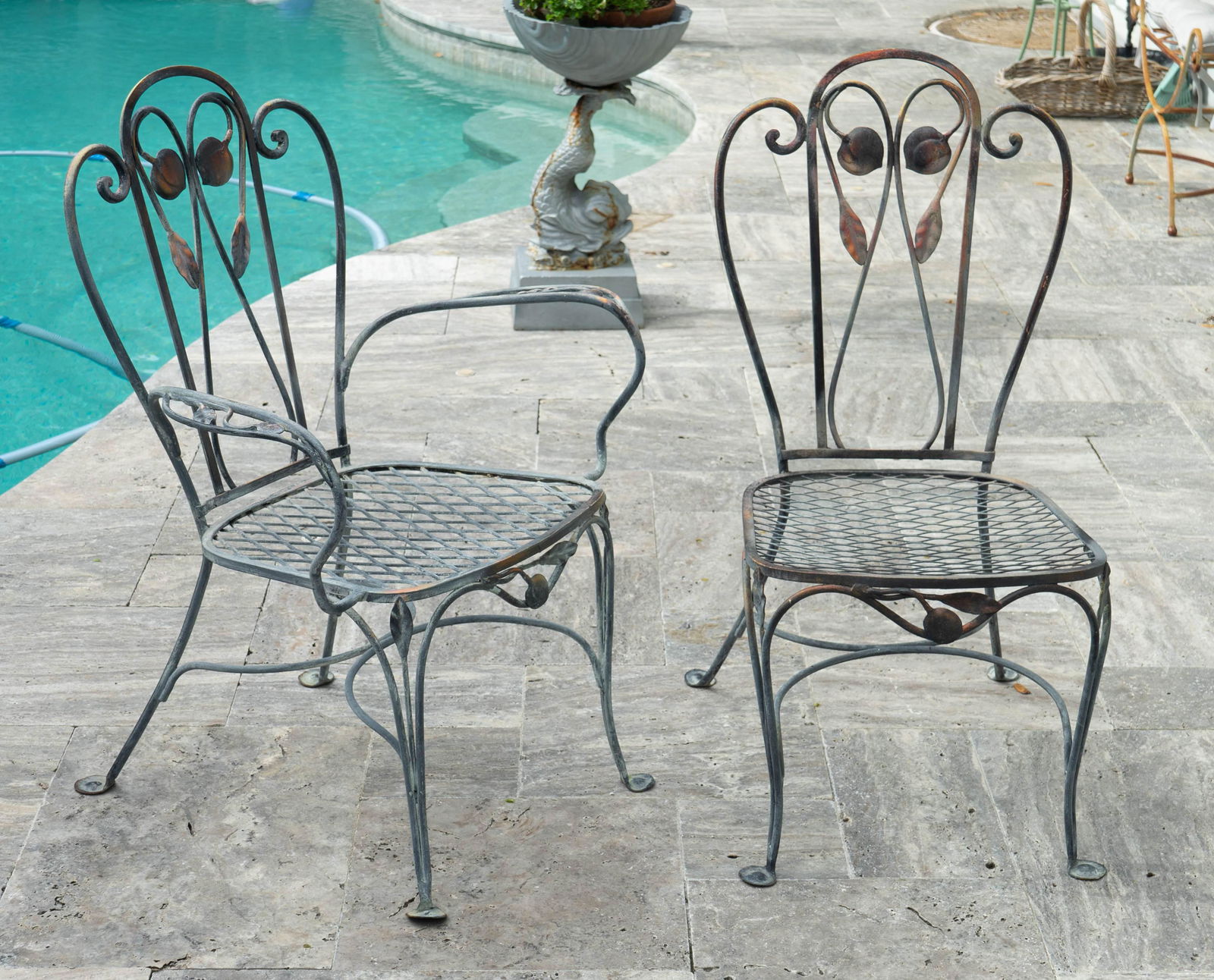 Twelve Salterini Wrought Iron Dining Chairs Height 36 x (1 of 2)