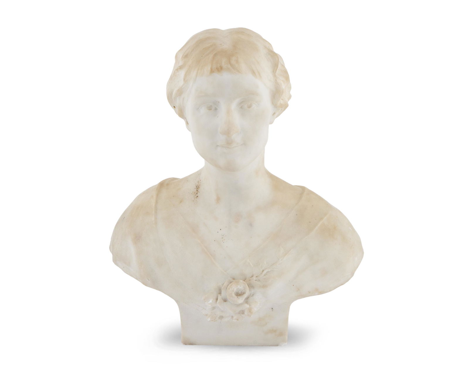 A. Muller (Continental, 19th Century) Bust of a Woman (1 of 2)