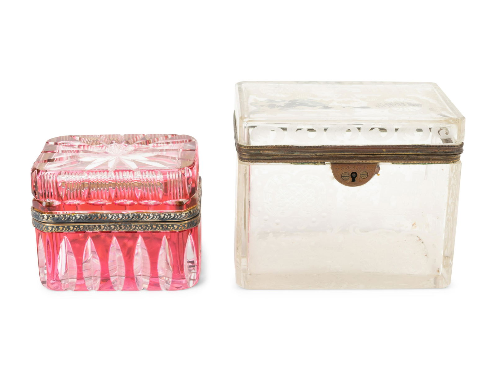 Two Continental Glass Boxes First: Height 4 3/4 x (1 of 1)