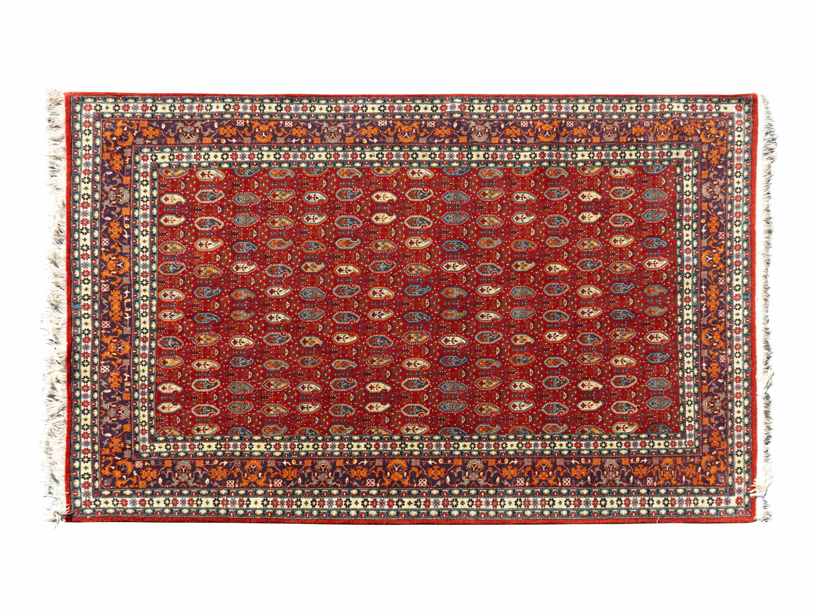 A Persian Boteh Design Wool Rug 8 feet 6 inches x 5 (1 of 1)