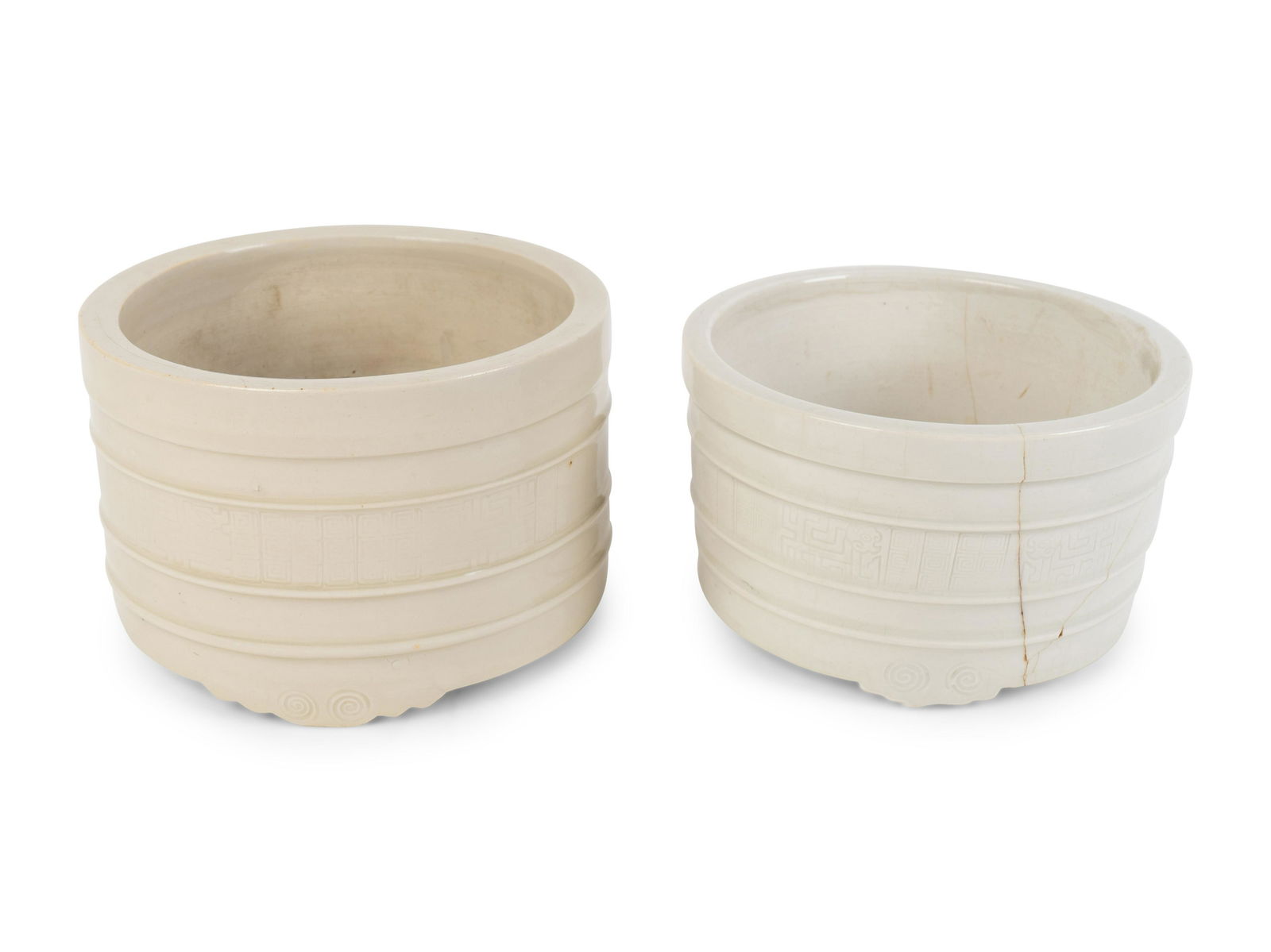 A Pair of Chinese Blanc de Chine Lian-form Porcelain (1 of 1)