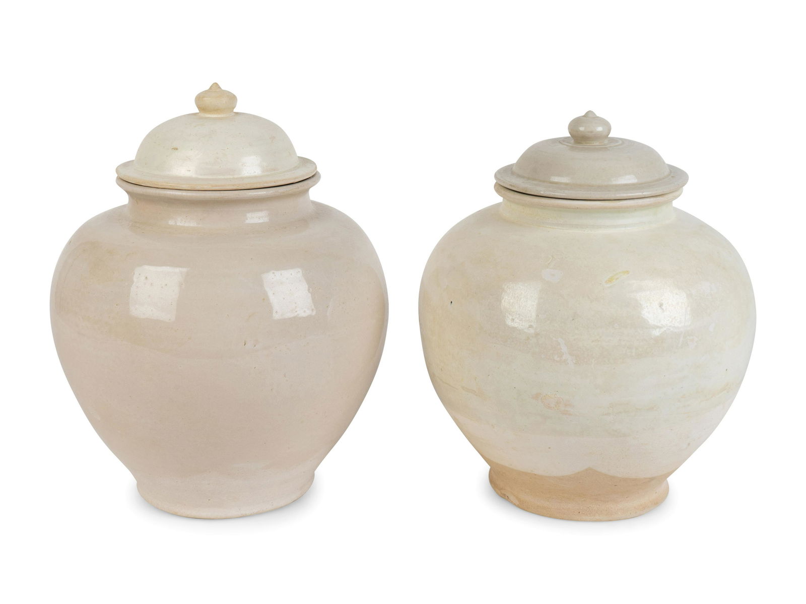 Two Chinese Porcelain Lidded Jars Height 11 x diameter (1 of 1)