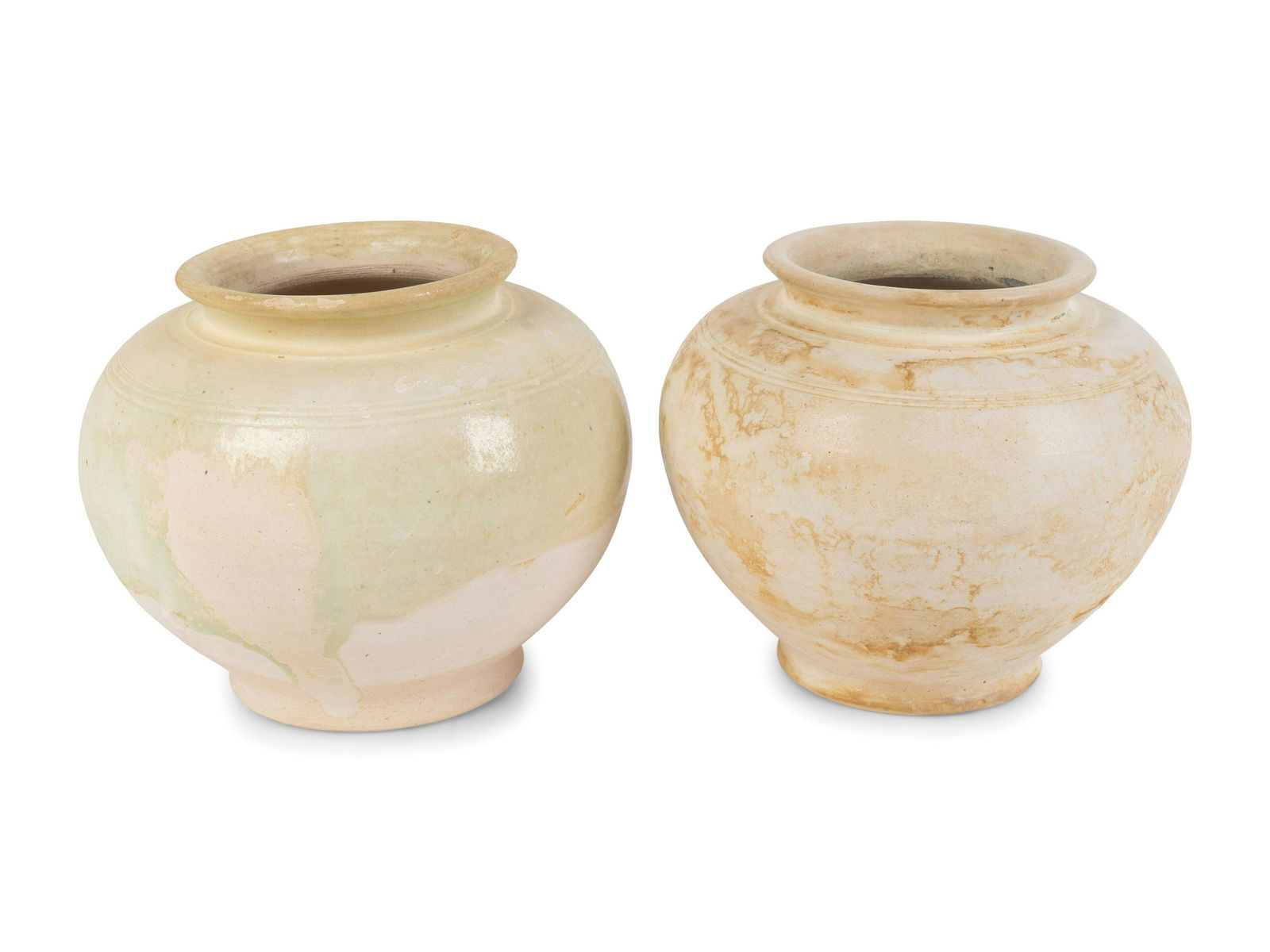 Two Chinese Tang/Song Ceramic Jars Height 5 3/4 x (1 of 1)
