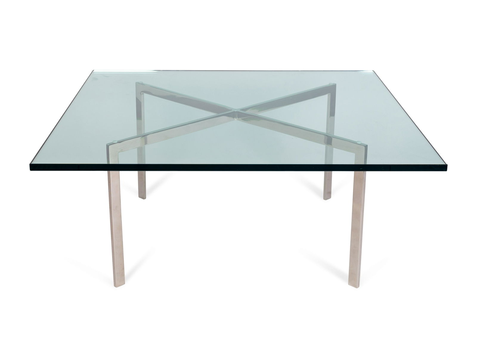A Mies van der Rohe Chome and Glass Barcelona Table (1 of 1)