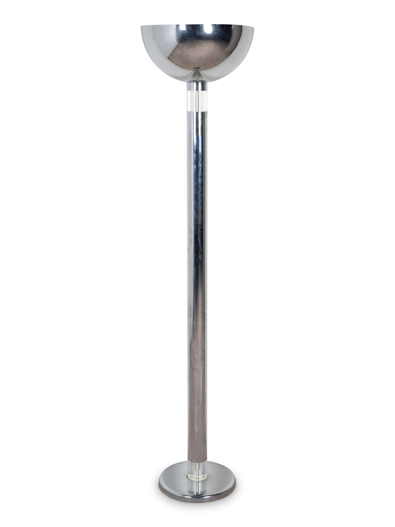 A Contemporary Chrome and Lucite Uplighter Height 69 (1 of 1)