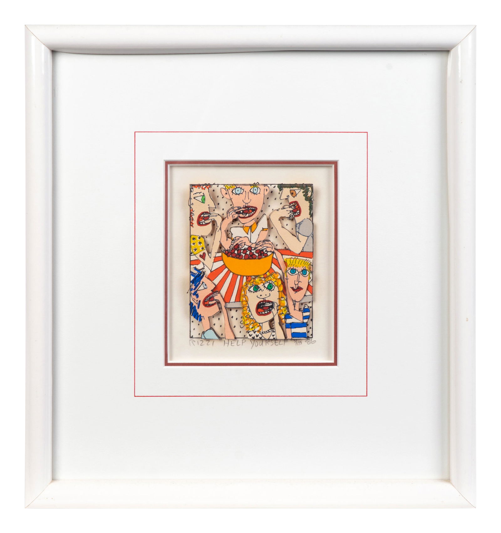 James Rizzi (American, 1950-2011) Help Yourself, Seven (1 of 6)