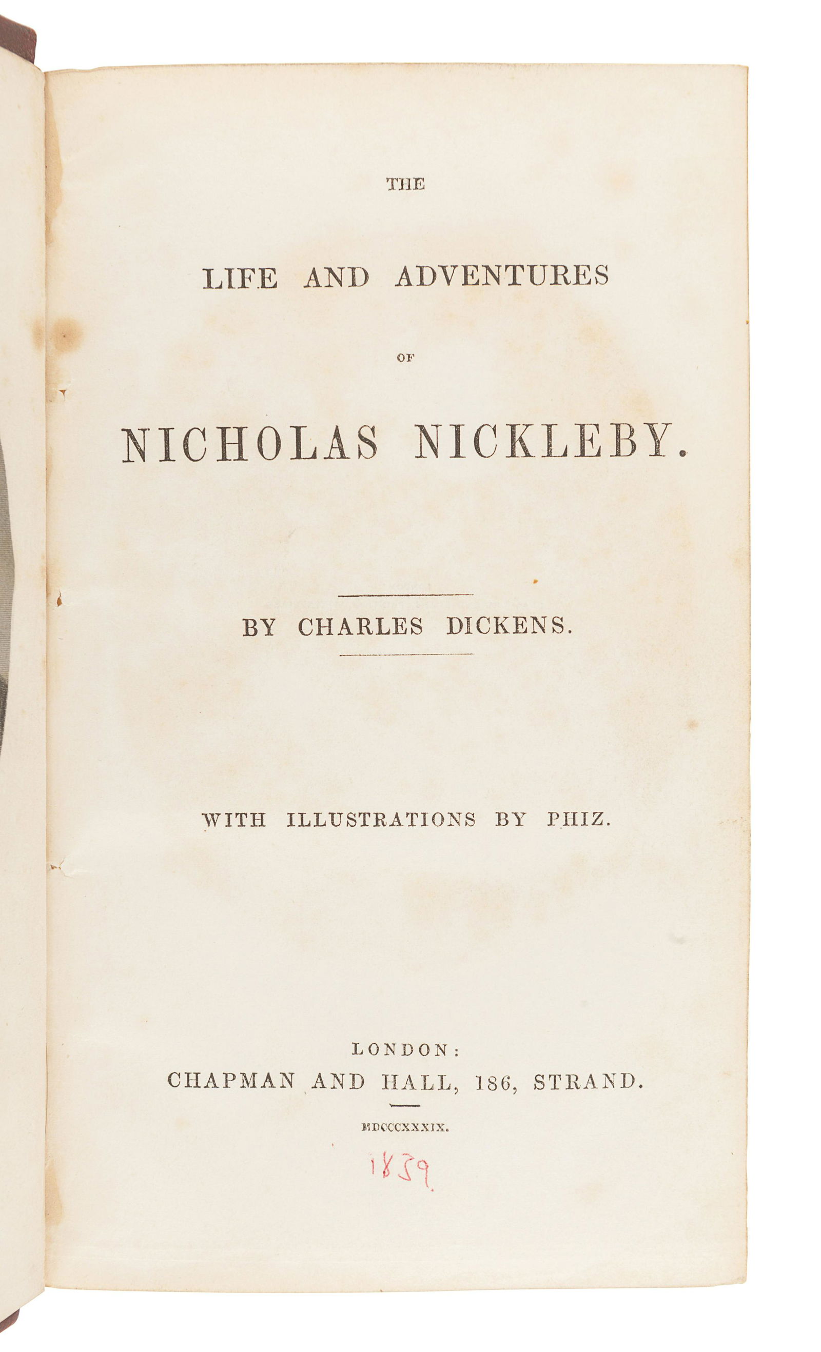 DICKENS, Charles (1812-1870). The Life and Adventures (1 of 2)
