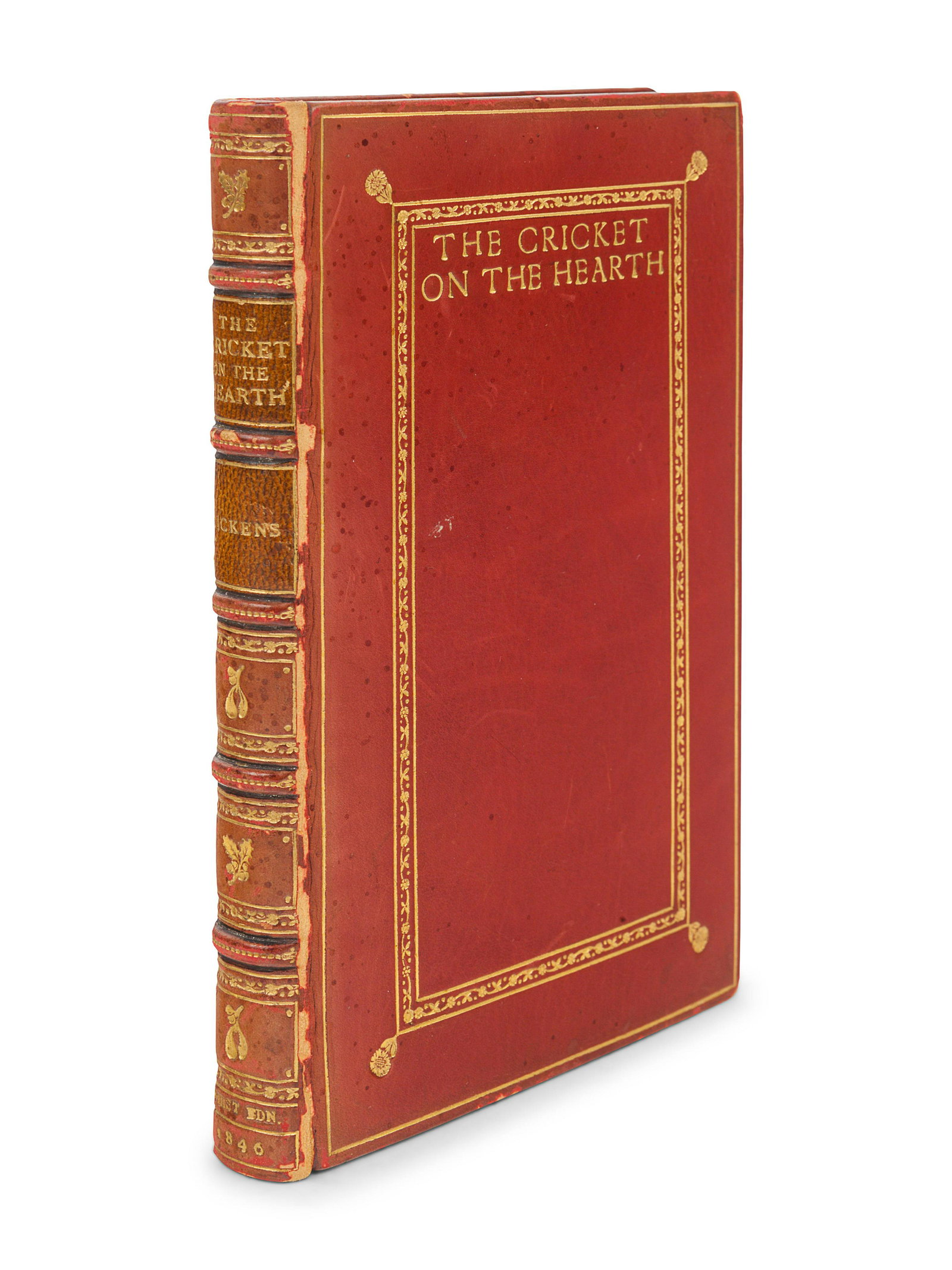 DICKENS, Charles (1812-1870). The Cricket on the: DICKENS, Charles (1812-1870). The Cricket on the Hearth. A Fairy Tale of Home. London: Bradbury & Evans, 1846 [but 1845]. 8vo (164 x 102 mm). Half-title, engraved frontispiece, engraved title, 12 illu