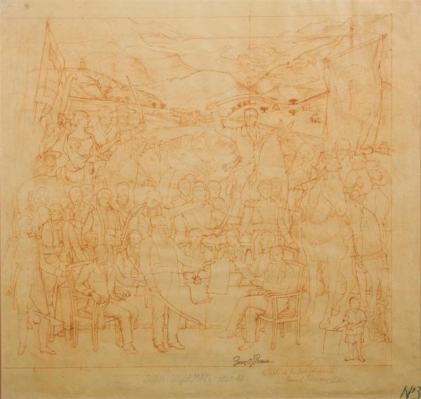 Juan O'Gorman, (Mexican, 1905-1982), Seccion de la Dere: Juan O'Gorman (Mexican, 1905-1982) Seccion de la Derecha graphite on paper signed, titled and dated 1961 (lower margin) 17 1/2 x 19 inches.