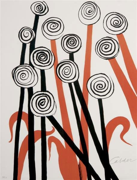 Alexander Calder, (American, 1898-1976), Flower: Alexander Calder (American, 1898-1976) Flower lithograph edition 86/125, signed (lower right) 25 1/2 x 19 1/2 inches.