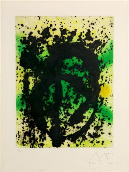 Joan Miro, (Spanish, 1893-1983), Regne Vegetal: Joan Miro (Spanish, 1893-1983) Regne Vegetal aquatint and etching edition 40/75, signed (lower right) 18 x 13 1/2 inches.