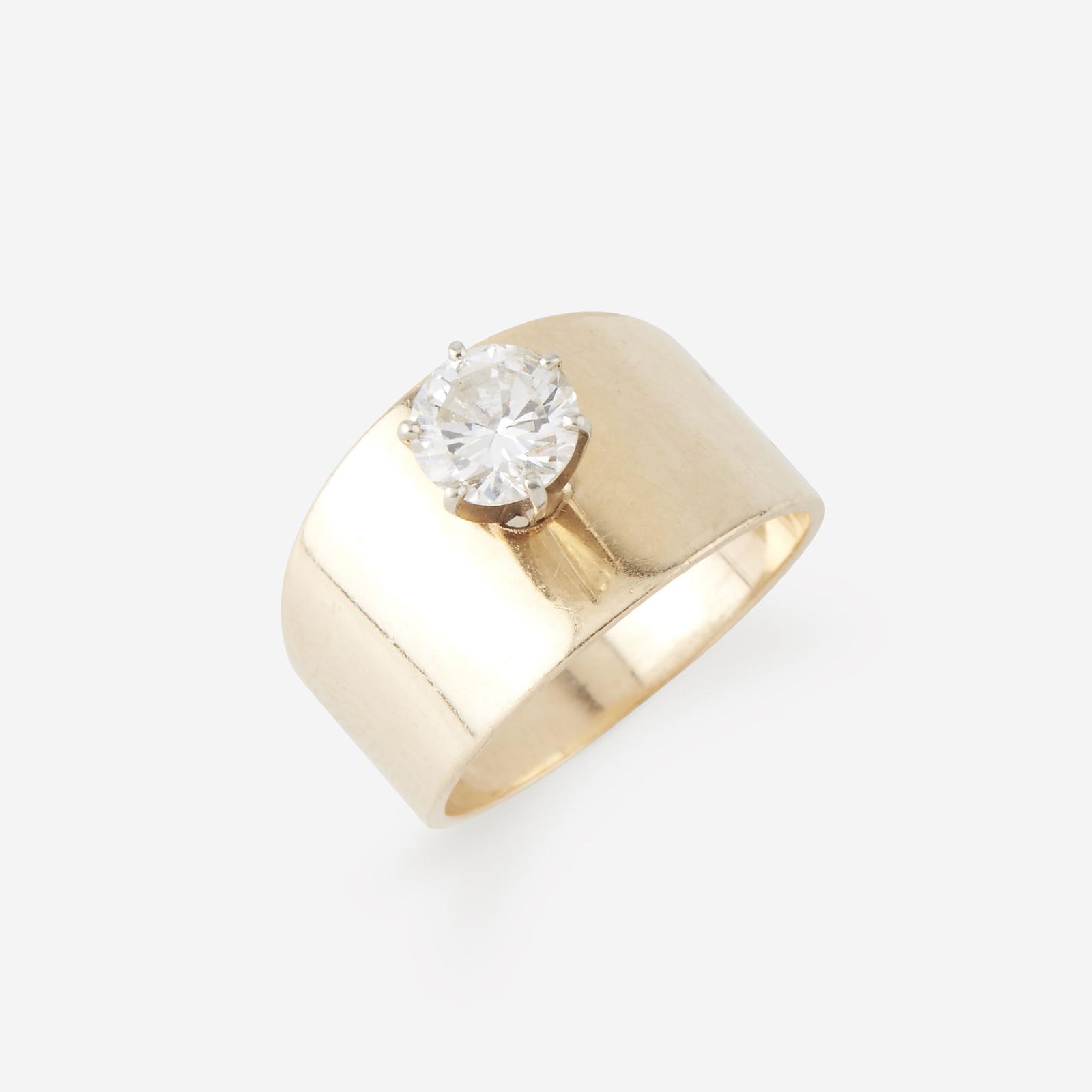 A fourteen karat gold and diamond ring, (1 of 2)