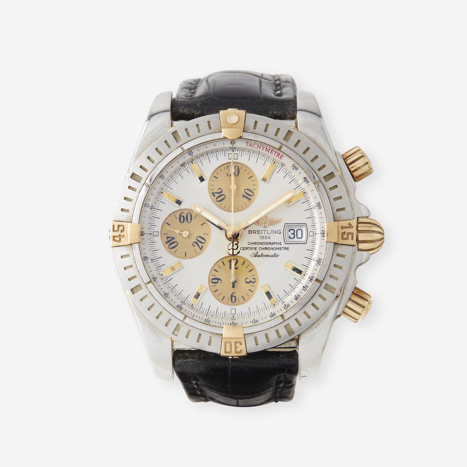 A stainless steel automatic, chronograph, strap (1 of 2)